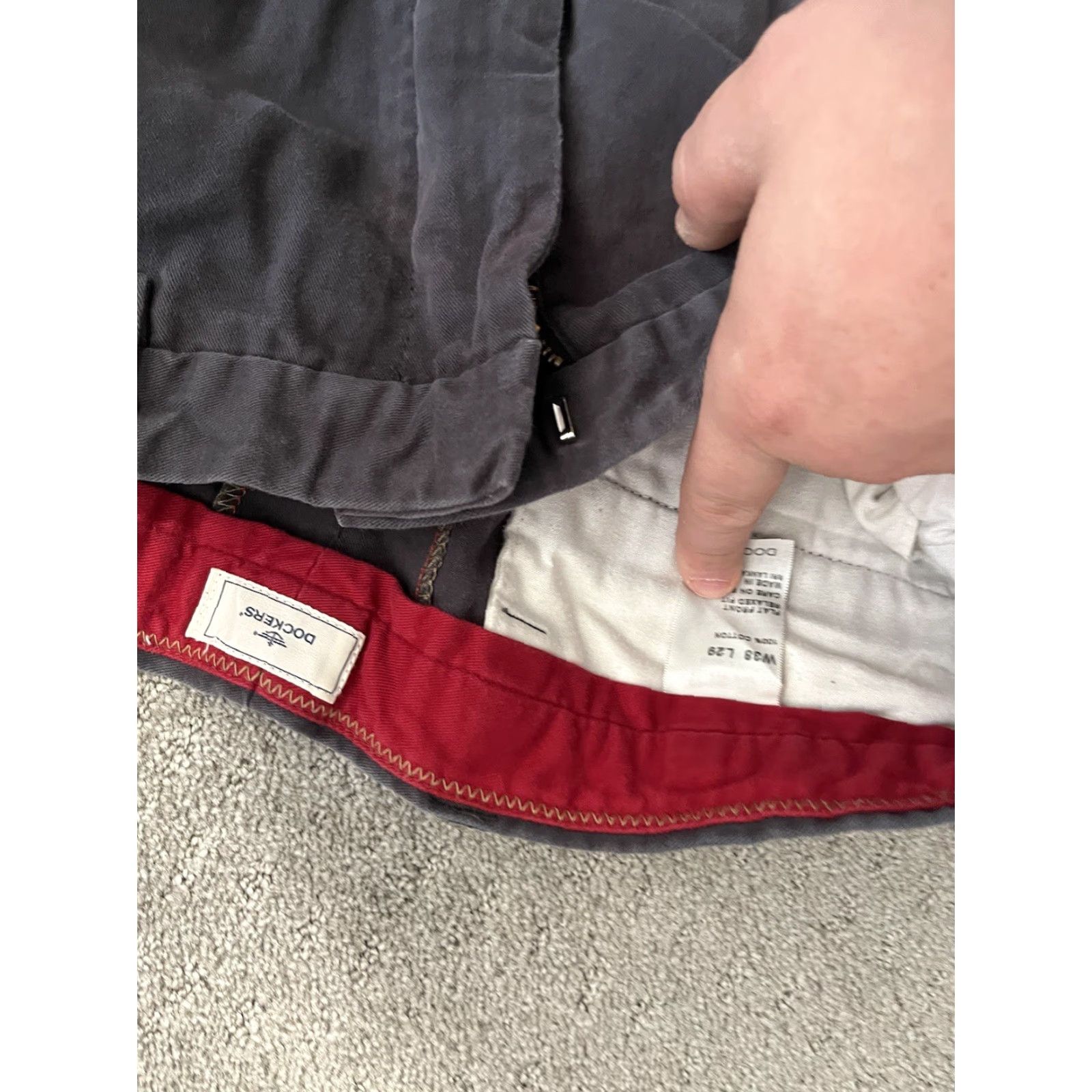 Dockers DOCKERS Mens 38x29 Relaxed Fit Pants Chino Flat Front Blue - Navy Dockers D4 90s Mens Pants Size US 38 / EU 54 - 5 Thumbnail