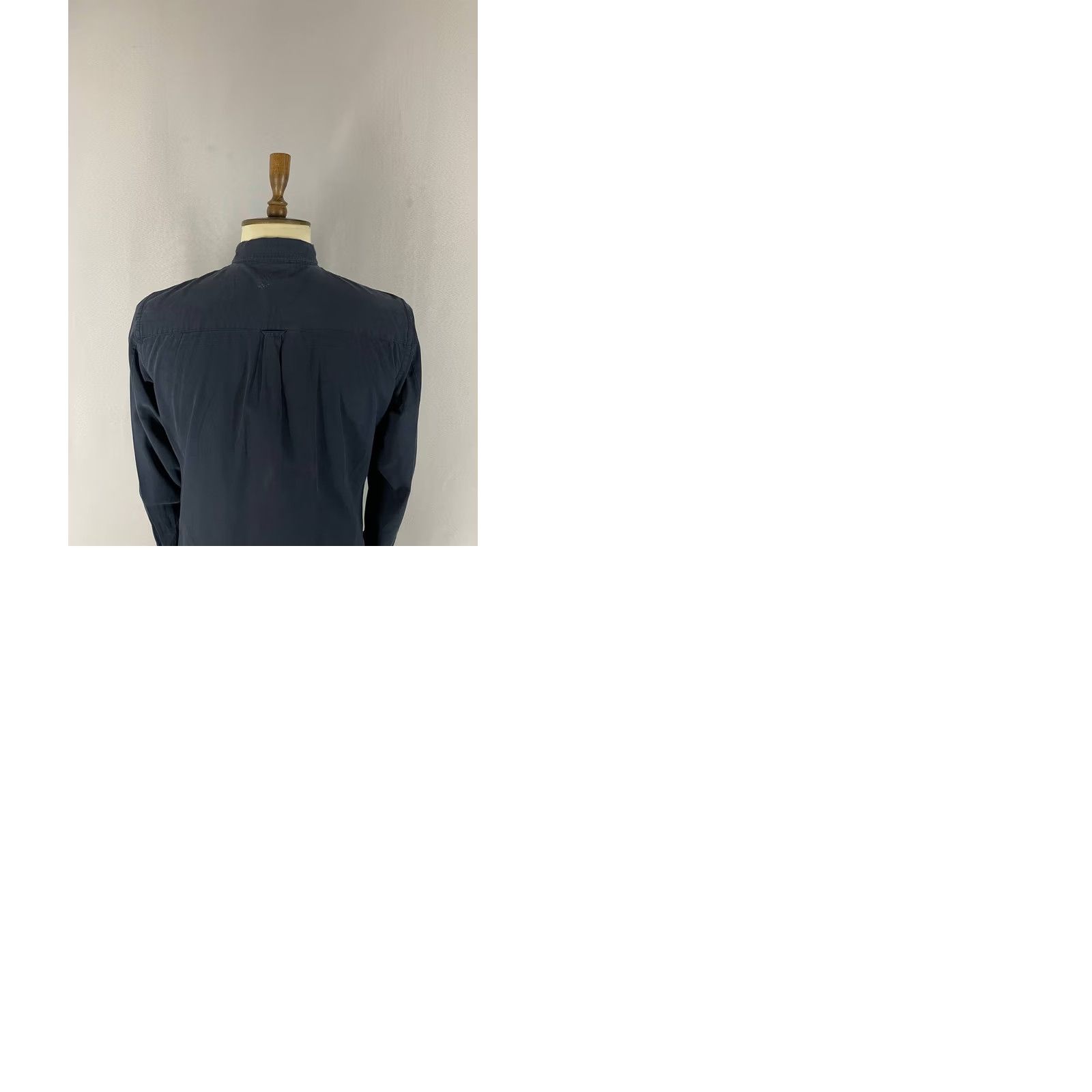 Allsaints AllSaints Mens Slim-Fit Button-Up Navy Long Sleeve Shirt M Size US M / EU 48-50 / 2 - 9 Thumbnail