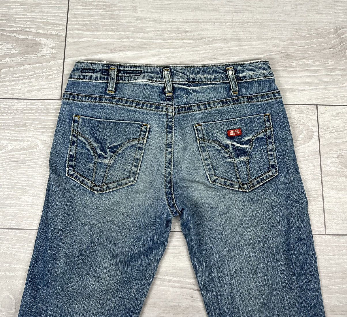 Miss Sixty Miss Sixty Y2K Blue Denim Washed Flared Jeans Denim Pants 27 Size 27" / US 4 / IT 40 - 2 Thumbnail
