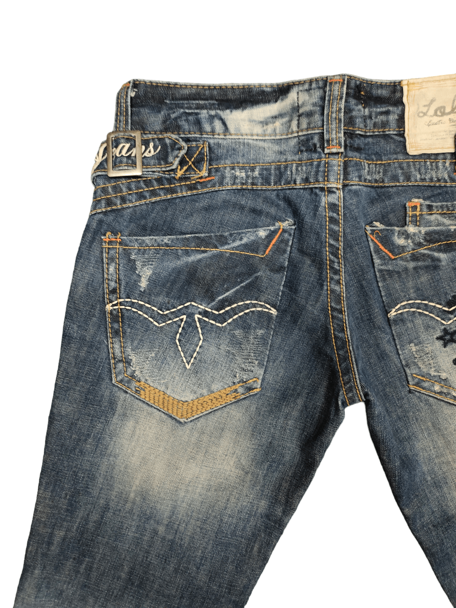 If Six Was Nine Flare Jeans Lolita Clawmark Distressed Denim Boot Cut Size US 27 - 5 Thumbnail