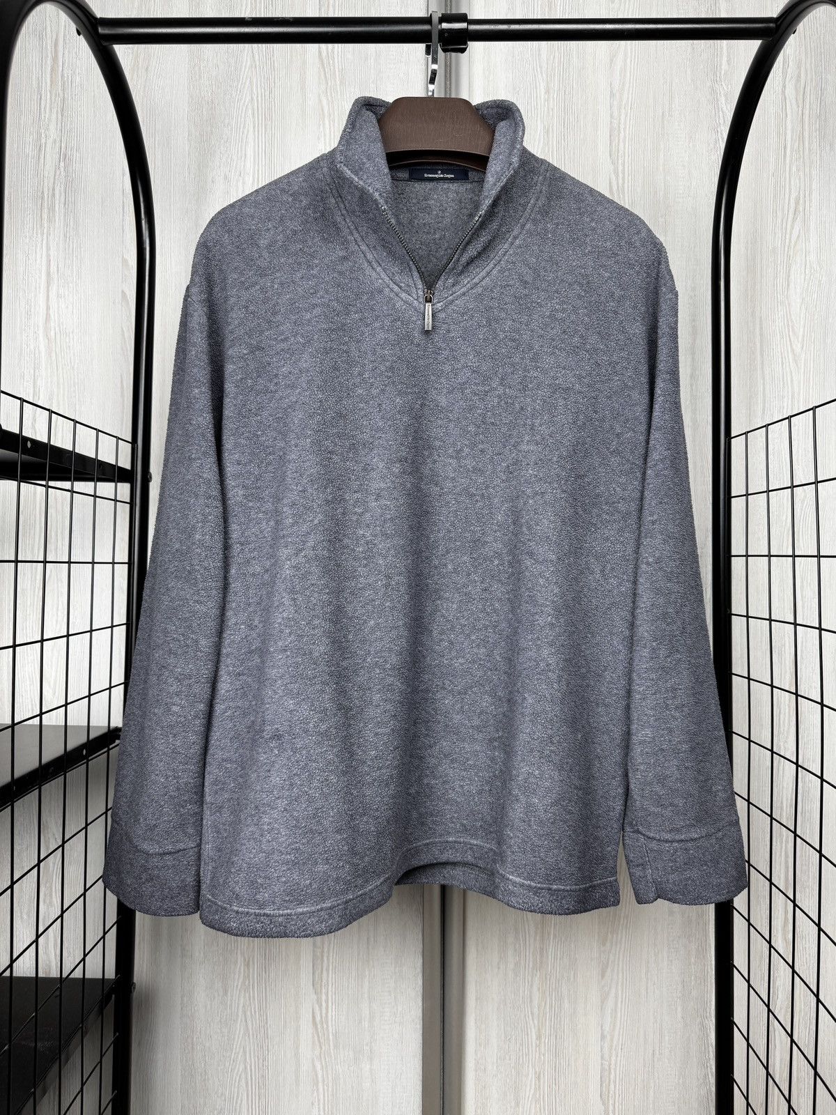 Ermenegildo Zegna Ermenegildo Zegna 1/4 Zip Polyester Viscose Pullover Jumper Size US L / EU 52-54 / 3 - 2 Thumbnail