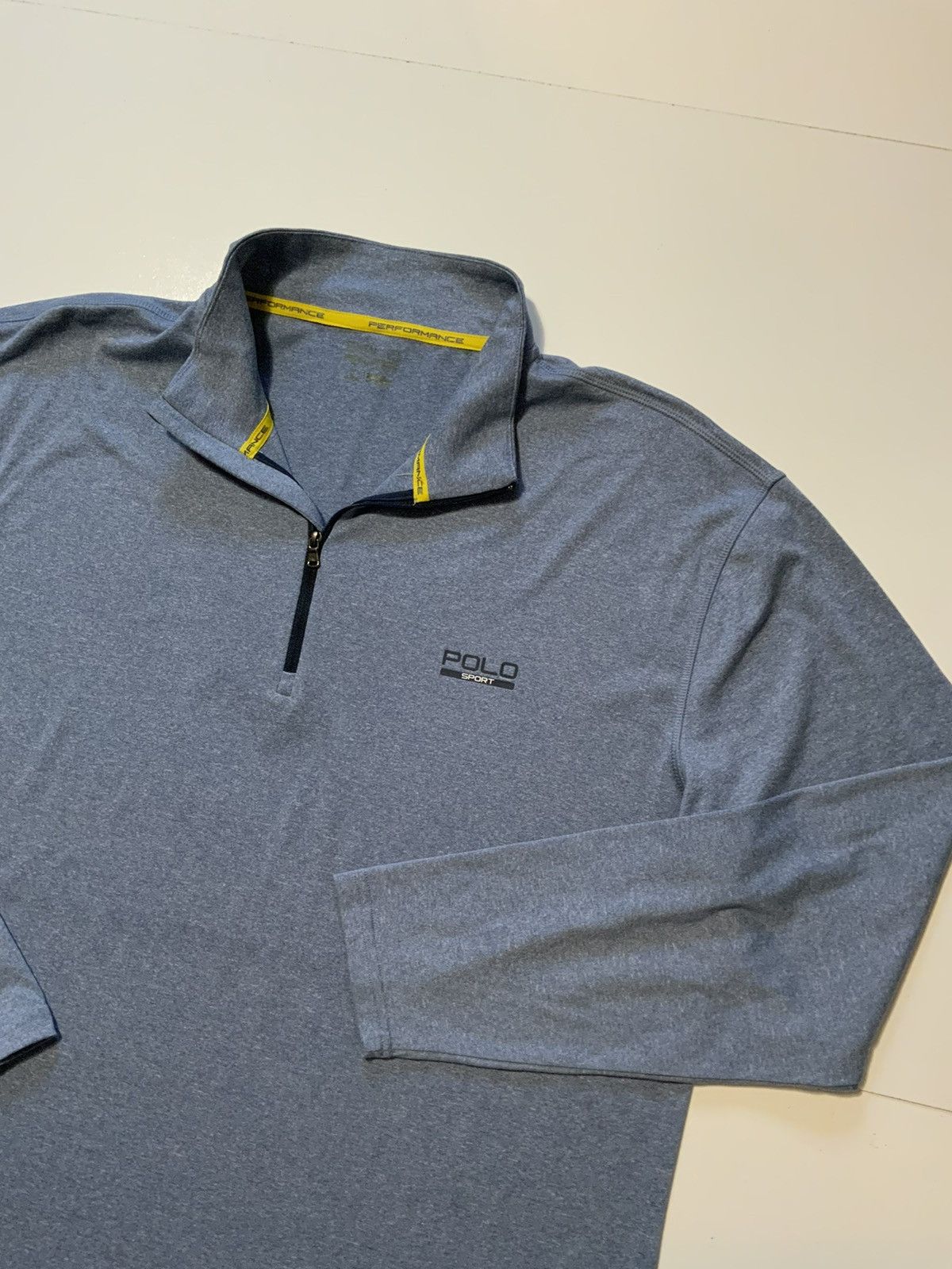 Polo Ralph Lauren × Ralph Lauren Sport Polo Sport Performance Thermovent 1/4 Zip Blue Pullover Size US XL / EU 56 / 4 - 3 Thumbnail
