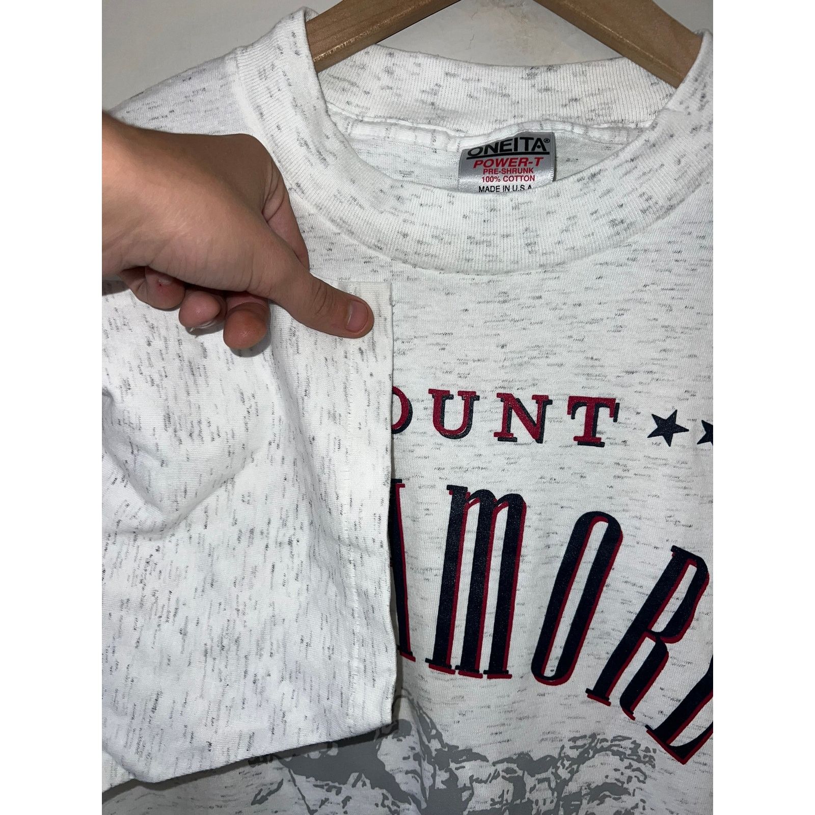 Vintage Vintage Mount Rushmore Shirt White Speckled White L Tee Size US L / EU 52-54 / 3 - 7 Thumbnail