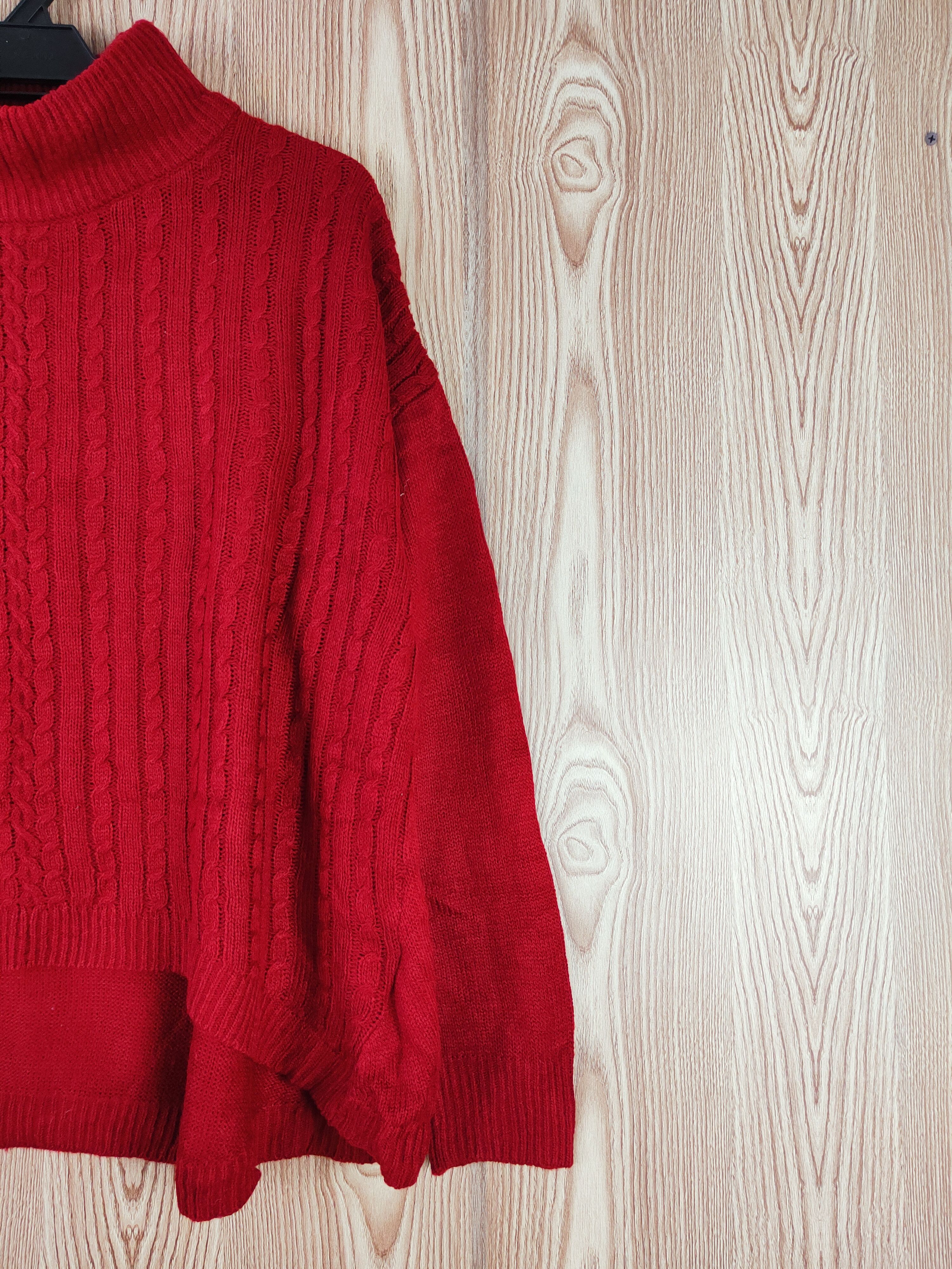 Japanese Brand × Vintage Earth Music & Ecology Red Knitwear Sweatshirts #W346 Size L / US 10 / IT 46 - 5 Thumbnail