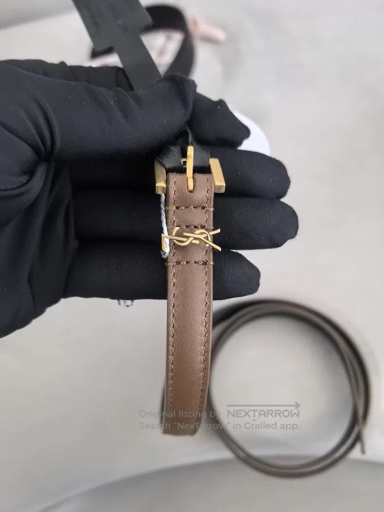 Saint Laurent Paris Saint Laurent Paris Brown Calfskin Ladies Belt i Size ONE SIZE - 2 Thumbnail