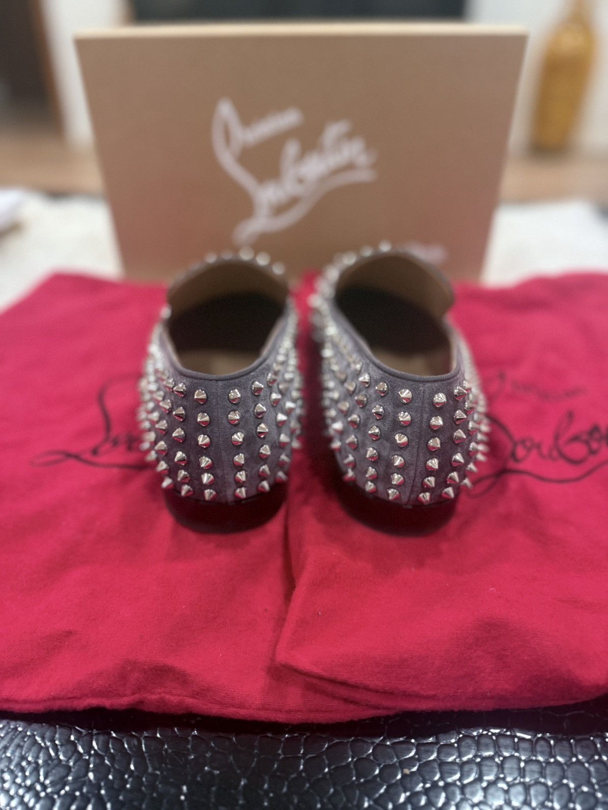 Christian Louboutin Christian Louboutin ROLLERBOY Spikes Studded Grey Loafers Size US 9 / EU 42 - 5 Thumbnail