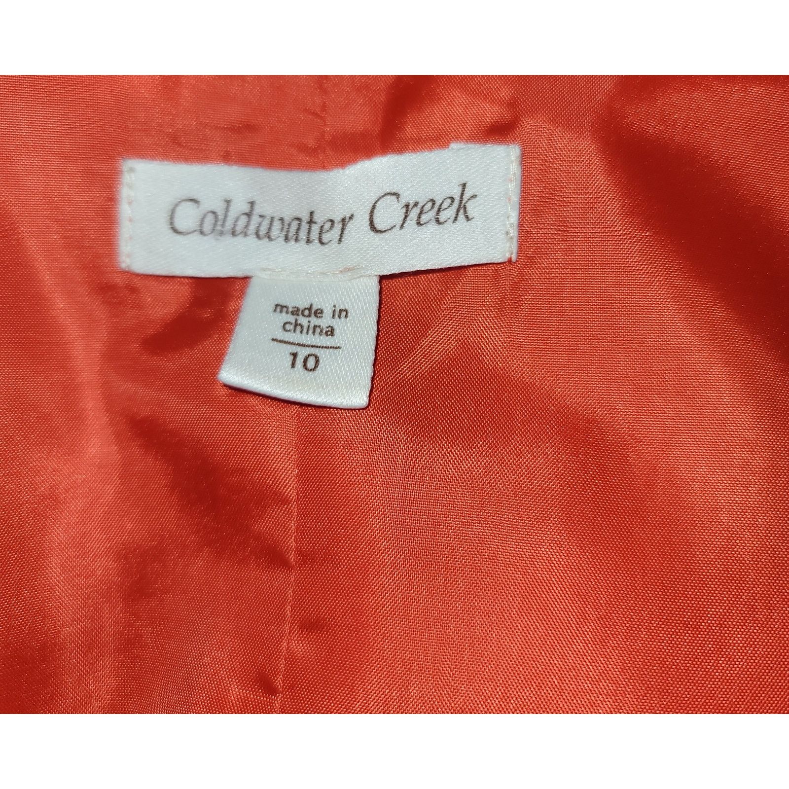 Coldwater Creek Coldwater Creek Orange V-Neck Midi Fit and Flare Dress 10 Size L / US 10 / IT 46 - 7 Thumbnail