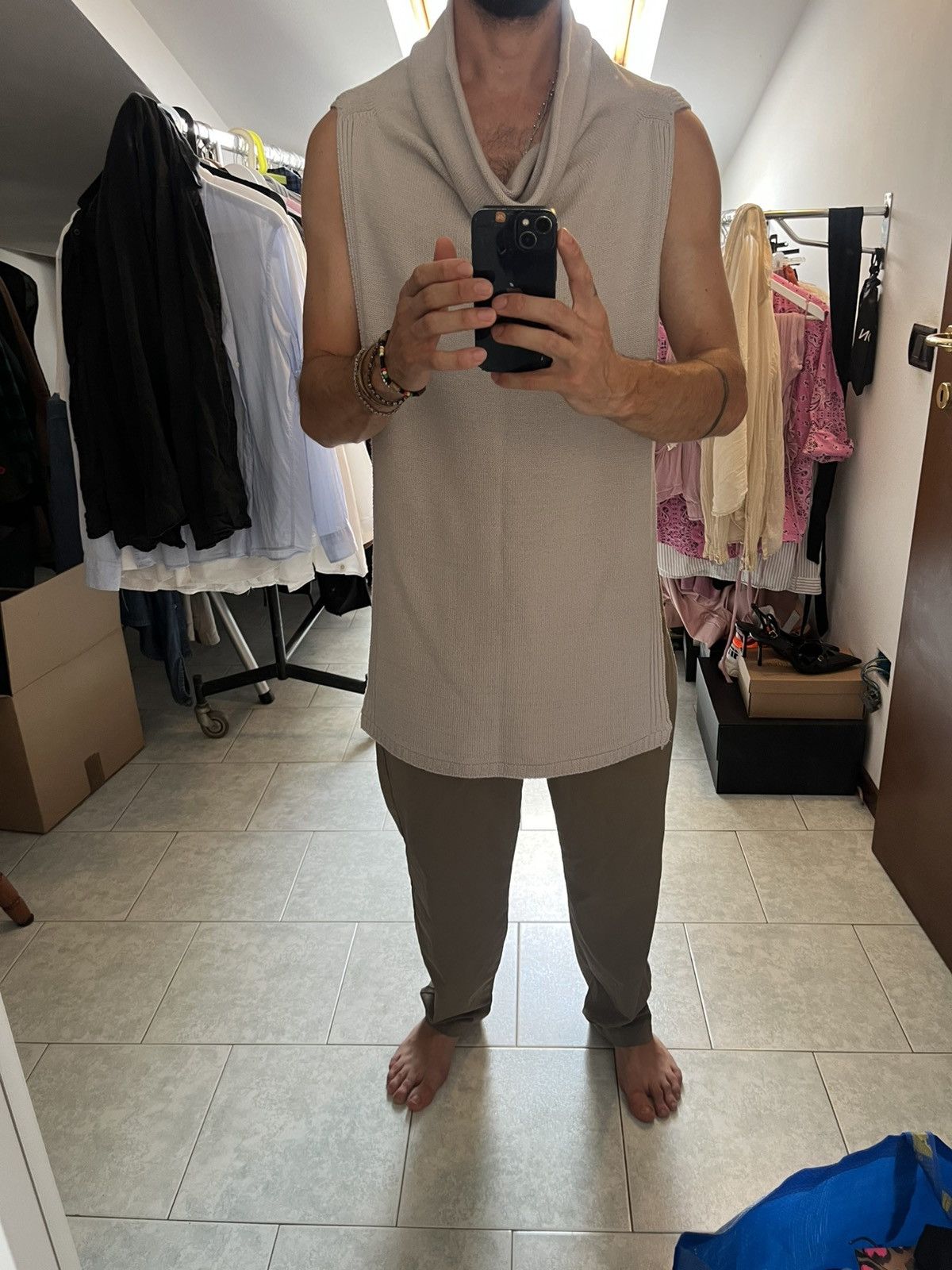 Rick Owens Rick Owens – Sleeveless Cowl Neck Knit – Mountain F/W 2012 Size US M / EU 48-50 / 2 - 19 Thumbnail