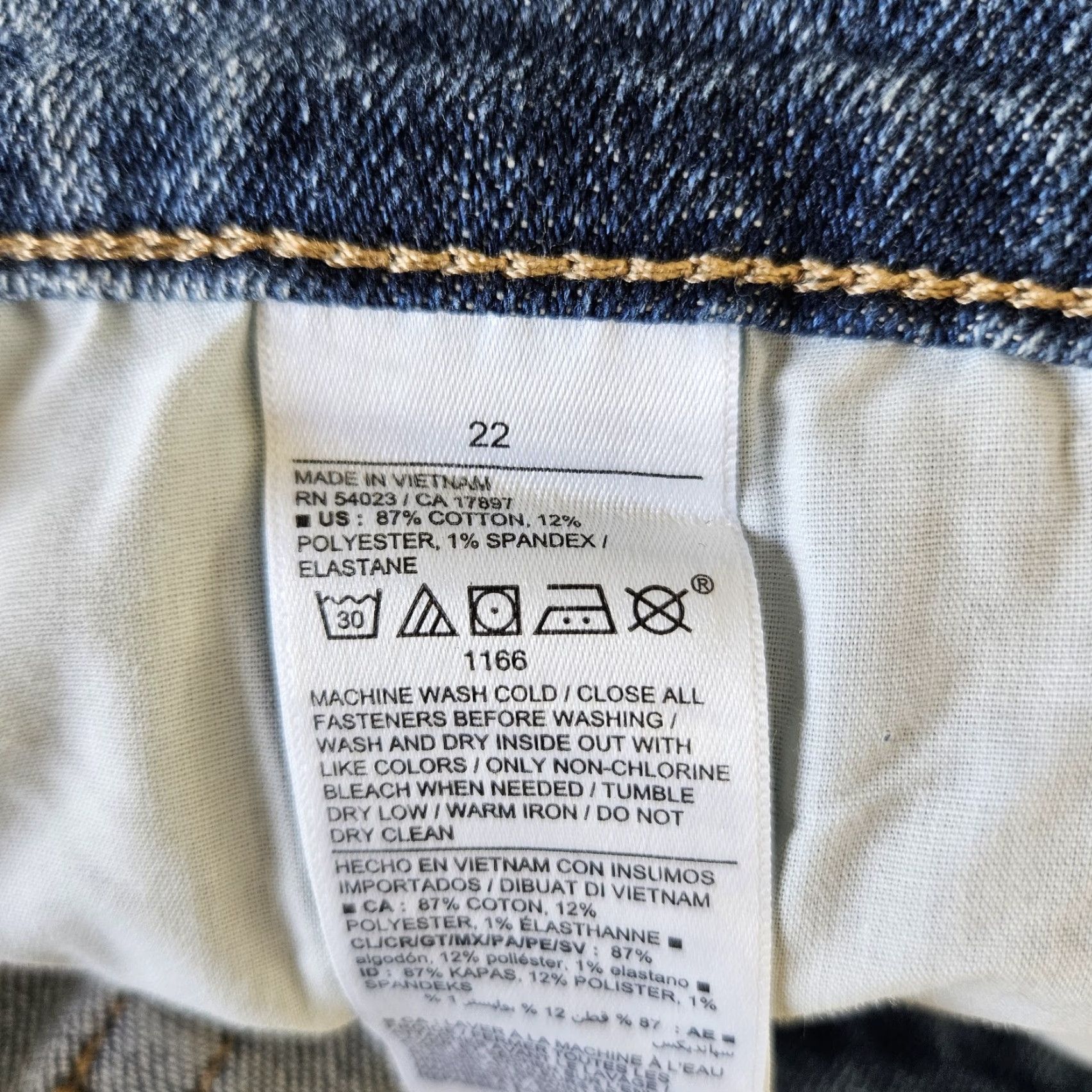Old Navy Old Navy Womens OG Straight Jeans 22 Blue Medium Wash High Rise Plus Size Size 40" / US 18 - 7 Thumbnail
