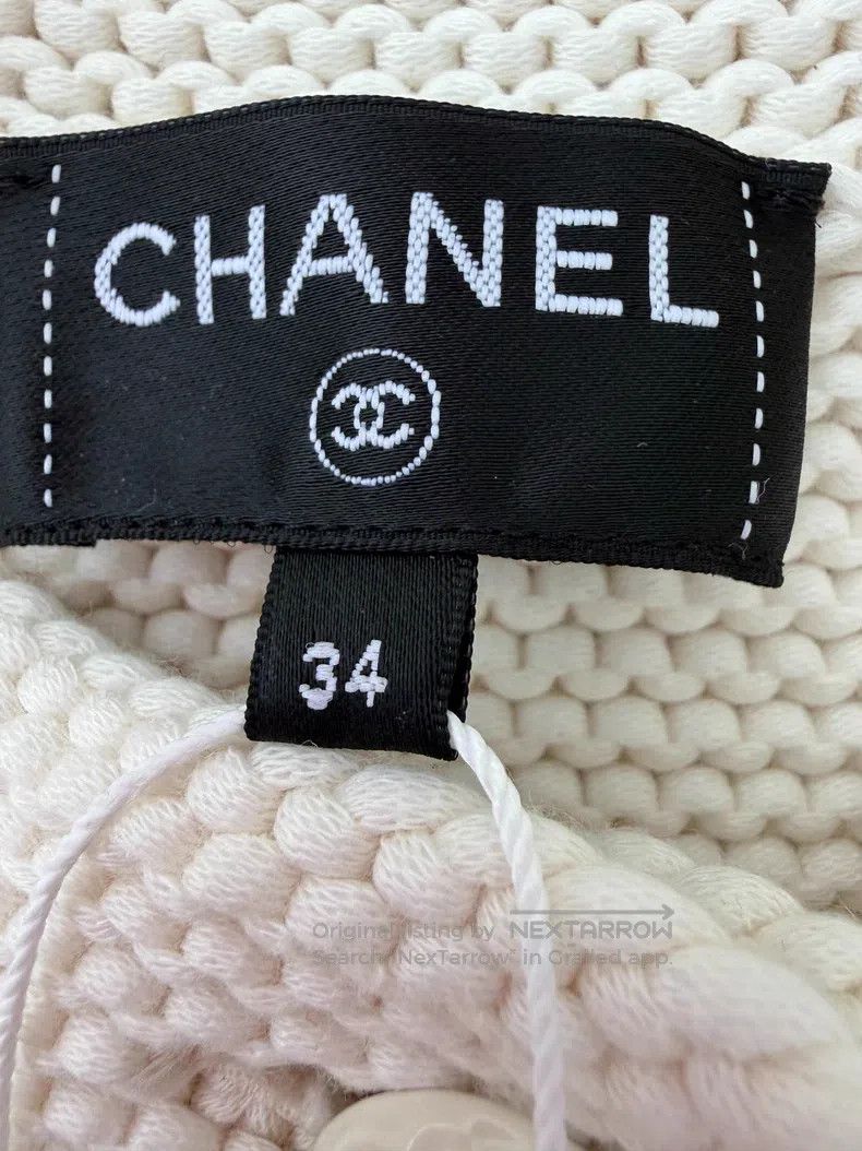 Chanel Chanel High-end Handicraft Workshop Series White Knitted S Size XXS / US 00 / IT 34 - 4 Thumbnail