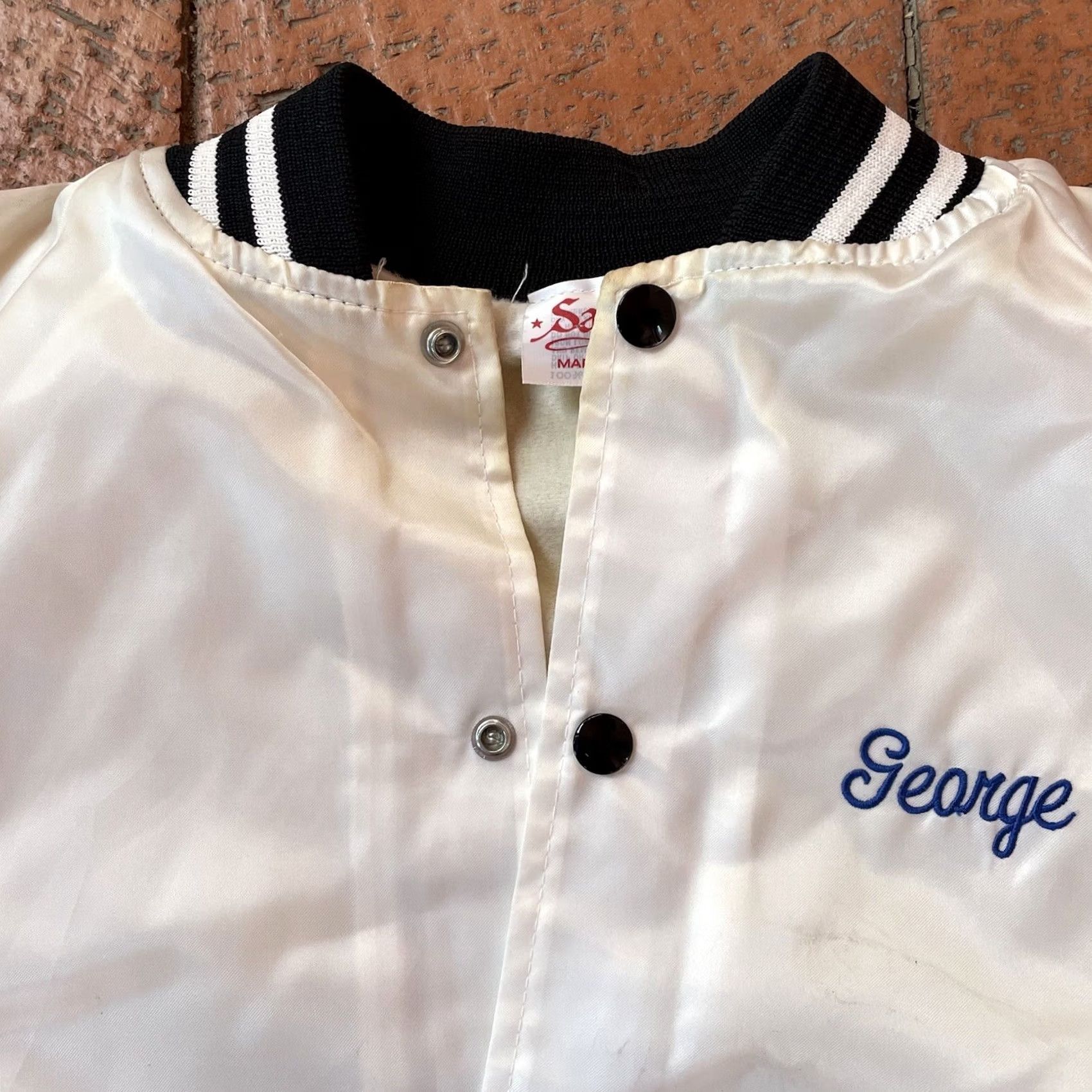 J Brand VINTAGE Satins Brand Button Up Jacket White Large Satin Coat Made In USA INTEL Jacket Size US L / EU 52-54 / 3 - 3 Thumbnail