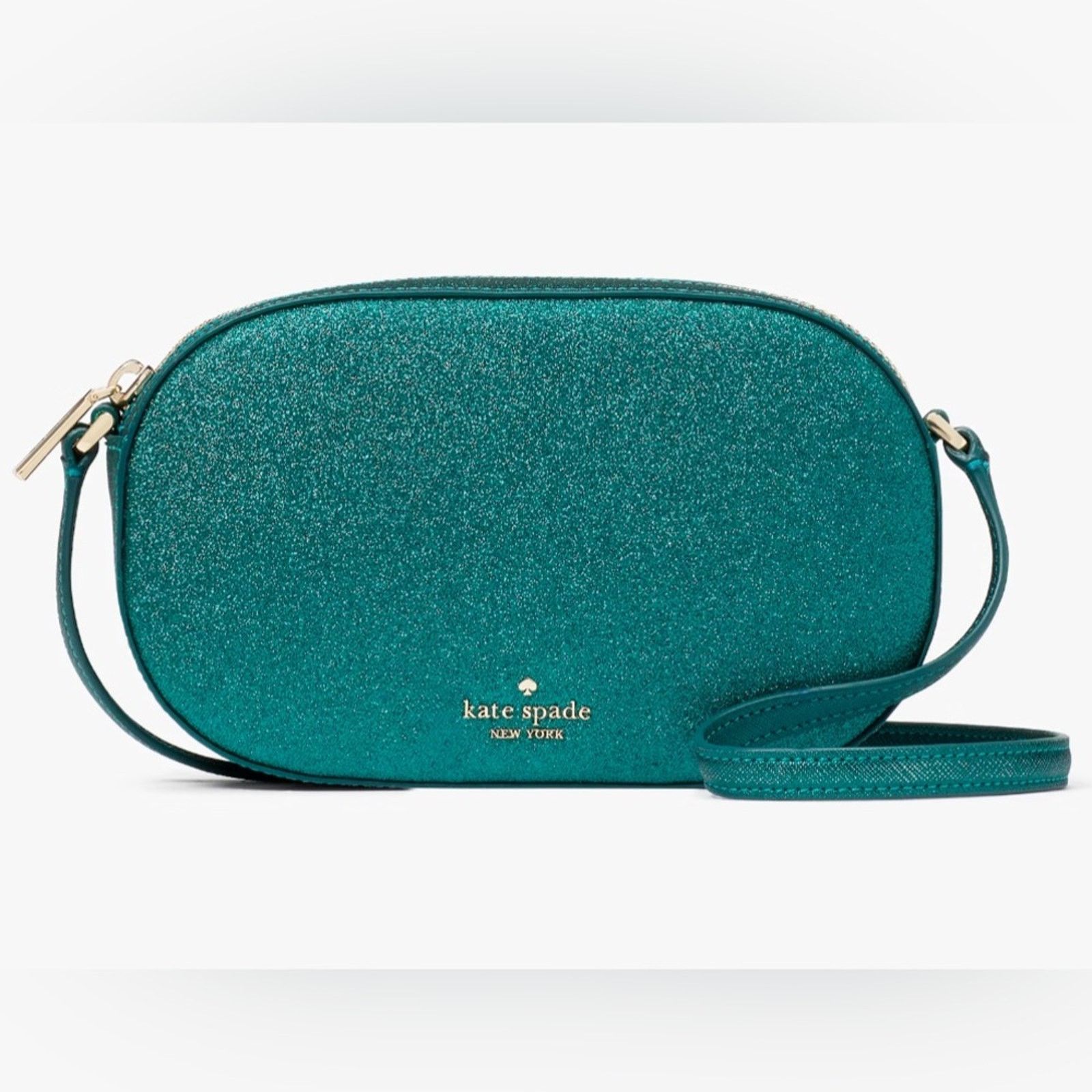 Kate Spade Glimmer Oval Camera Bag in Green, Women's