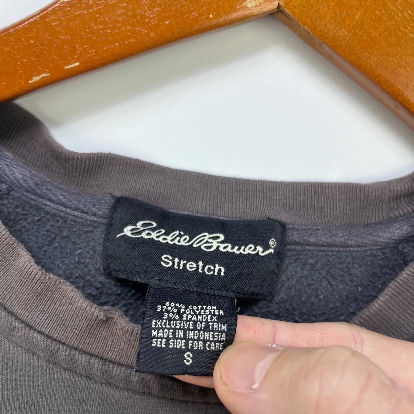 Eddie Bauer Vintage Sun Faded Blank Gray Black Raglan Sweatshirt Small Size US S / EU 44-46 / 1 - 4 Thumbnail