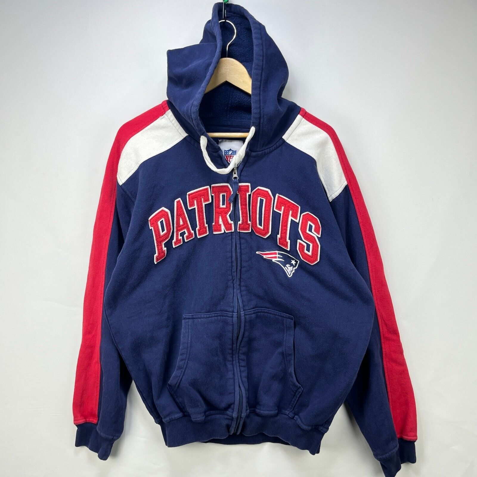 NFL × Vintage Vintage Y2K NFL New England Patriots Zip Up Hoodie Large Size US L / EU 52-54 / 3 - 1 Thumbnail