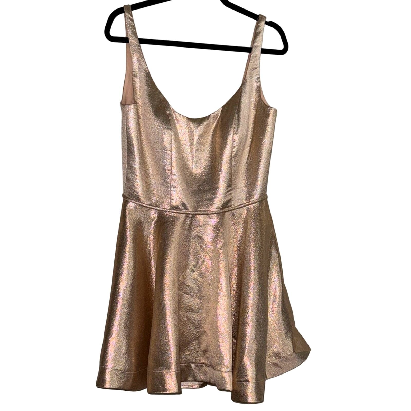 Other LA FEMME Metallic Fit & Flare Homecoming Cocktail Dress Size L / US 10 / IT 46 - 3 Thumbnail