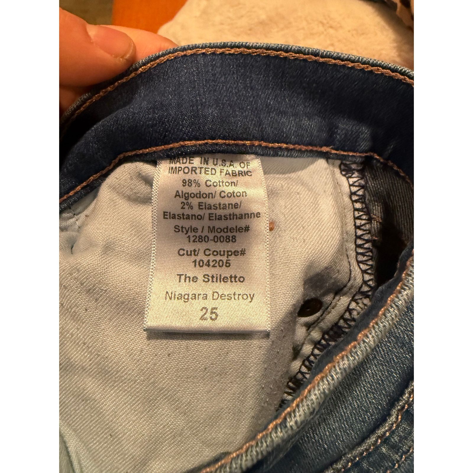 Current/Elliot NWT Current/Elliott The Stiletto Jeans - Distressed - 25 Size 25" / US 0 / IT 36 - 6 Thumbnail