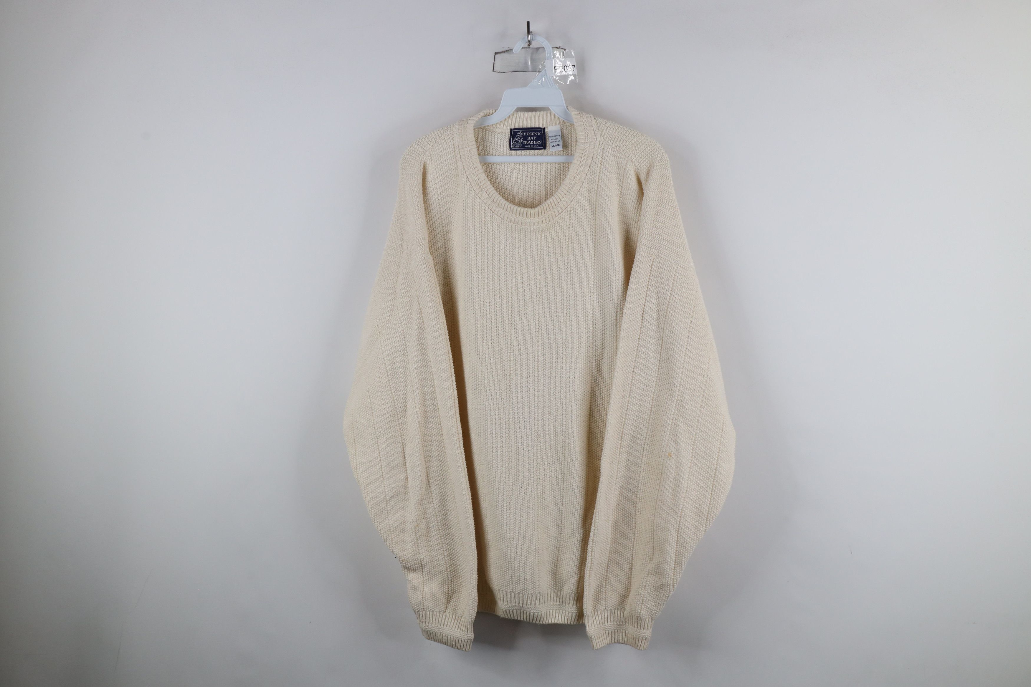 Vintage Vintage 90s Streetwear Cotton Knit Crewneck Sweater USA Size US L / EU 52-54 / 3 - 1 Thumbnail