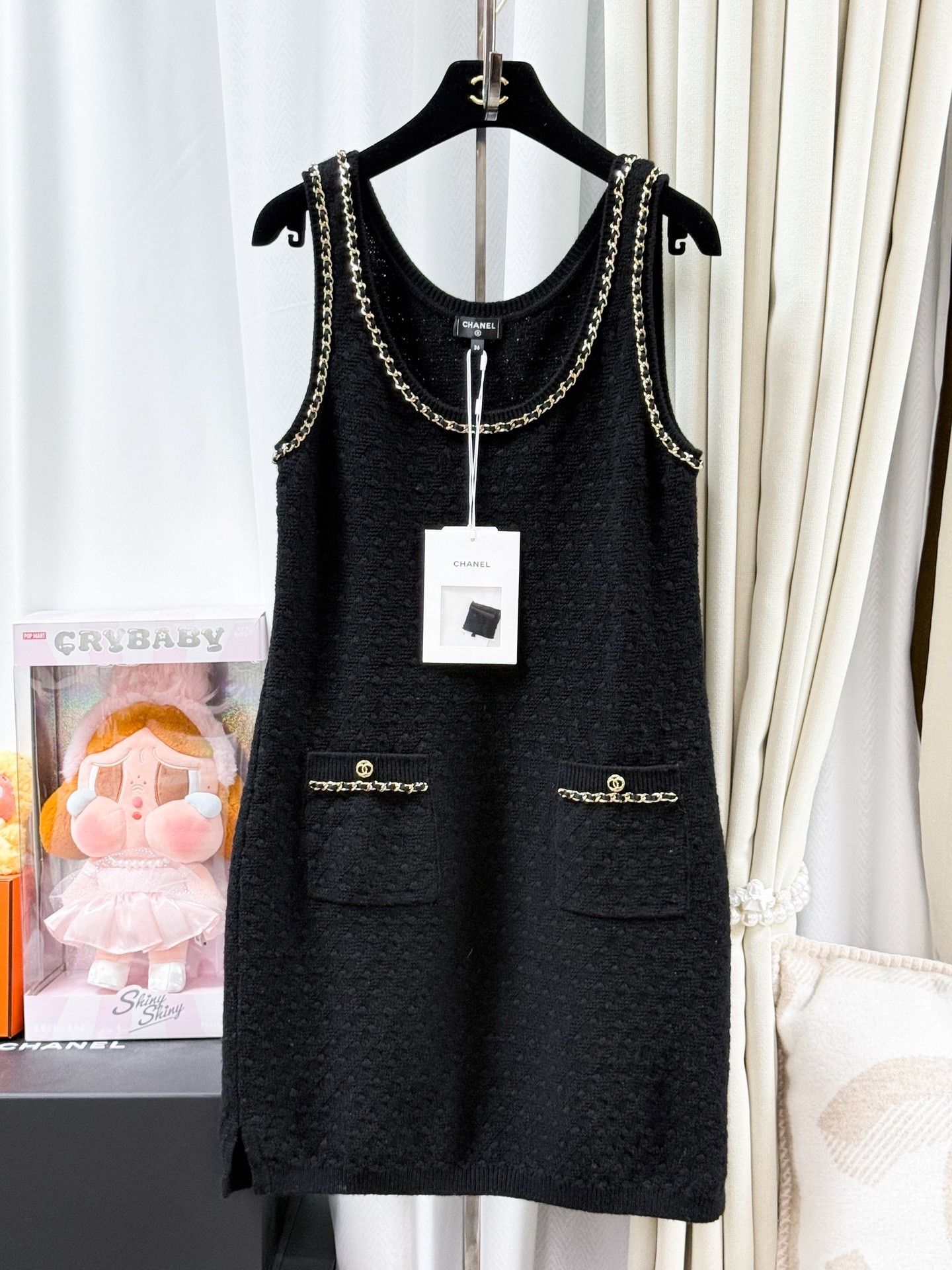 Chanel Chanel Sleeveless Chain Trim Knit Dress Size XS / US 0-2 / IT 36-38 - 1 Thumbnail