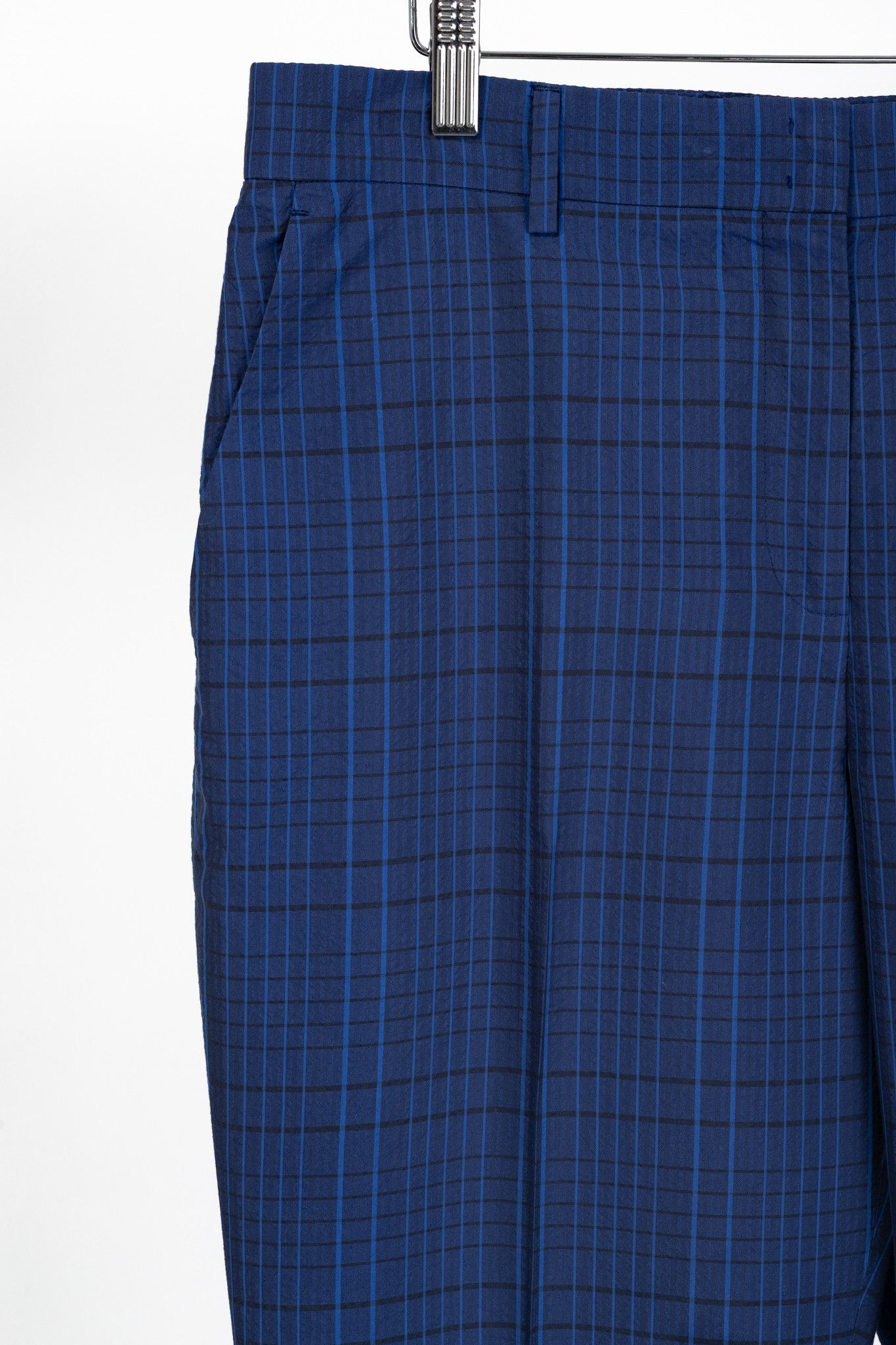 Akris Akris 100 Years Flavin Check Cotton & Silk Seersucker Pants Size 34" / US 12 / IT 48 - 4 Thumbnail