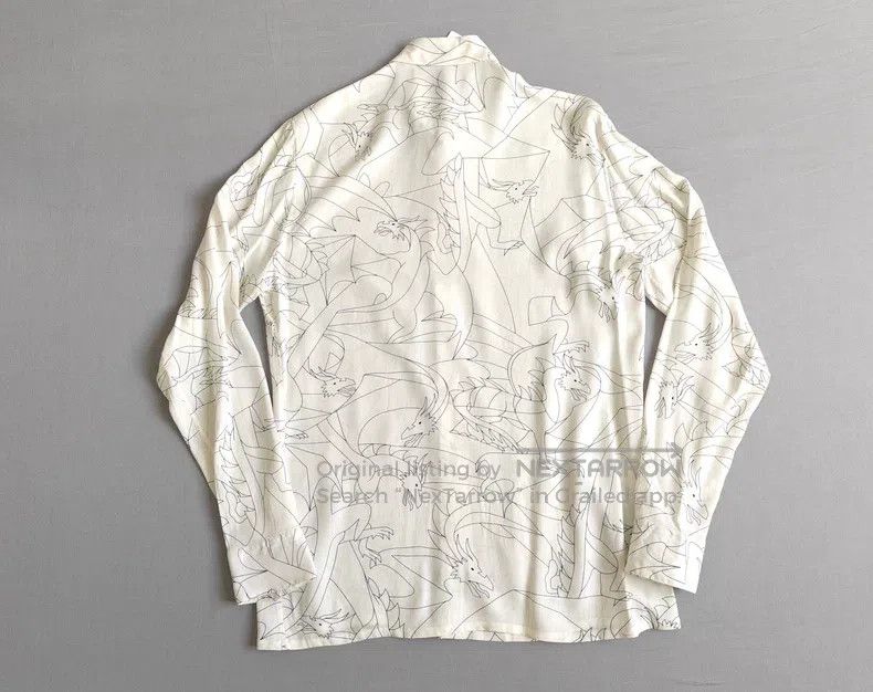 Hermes Hermes size 40 Silk shirt, 100% mulberry silk fabric, drago Size US XXS / EU 40 - 8 Thumbnail