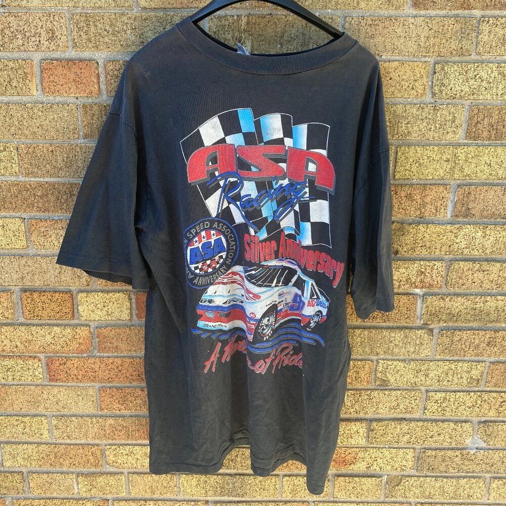 NASCAR Vintage ASA Racing Silver Anniversary T Shirt Berkley Sport Size US XL / EU 56 / 4 - 1 Thumbnail