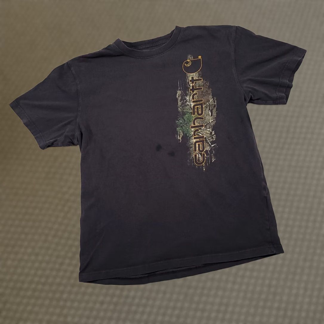 Carhartt VINTAGE Carhartt T-Shirt Mens Medium Black Spill Out Logo Rugged Outdoor Grunge Tee Size US M / EU 48-50 / 2 - 1 Thumbnail