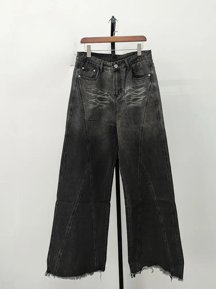 Japanese Brand × Jean × Vintage Gradient Wide Leg Jeans Size US 28 / EU 44 - 6 Thumbnail