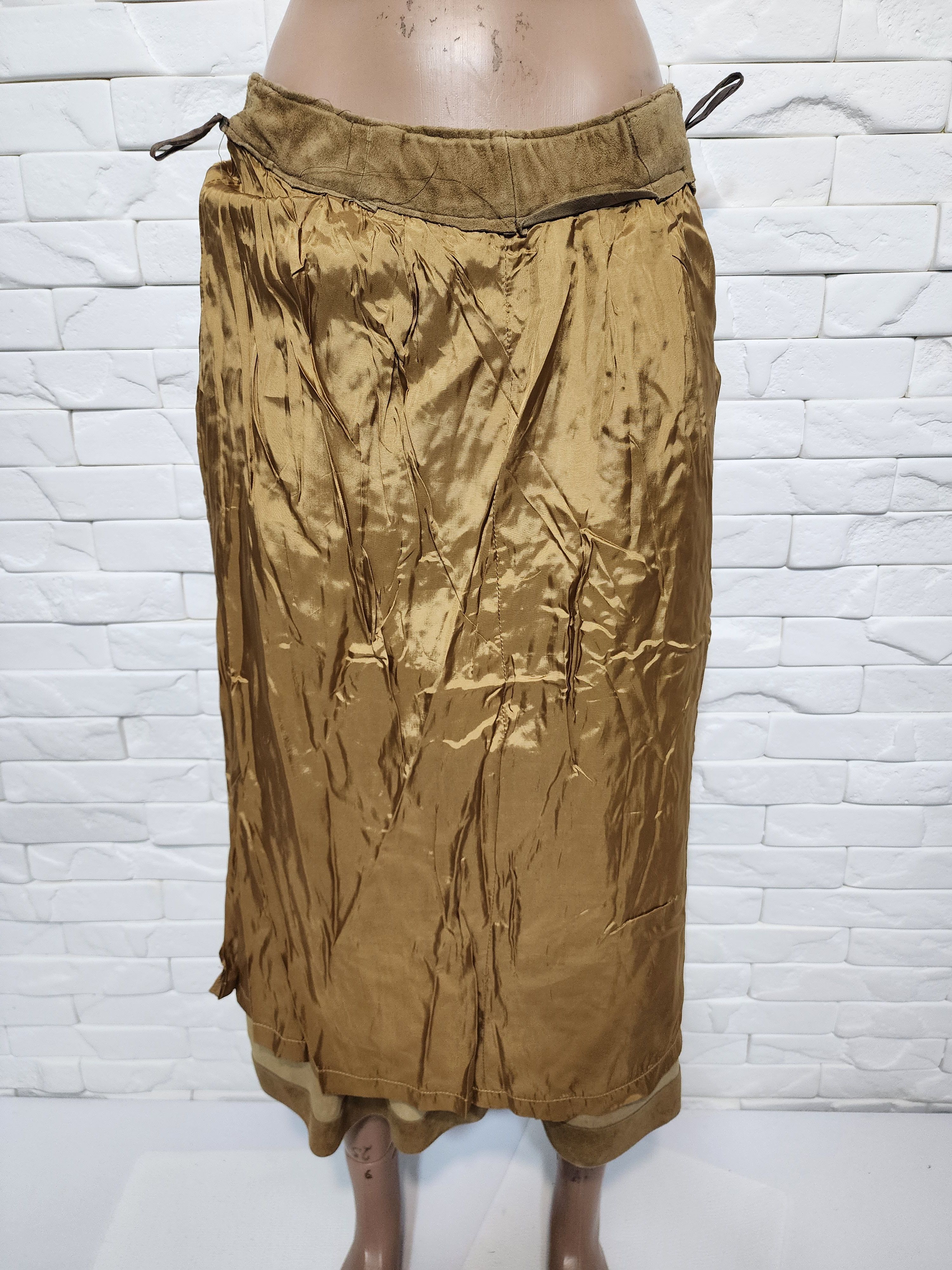 Genuine Leather Brown Suede Leather Skirt Size 30" / US 8 / IT 44 - 9 Thumbnail