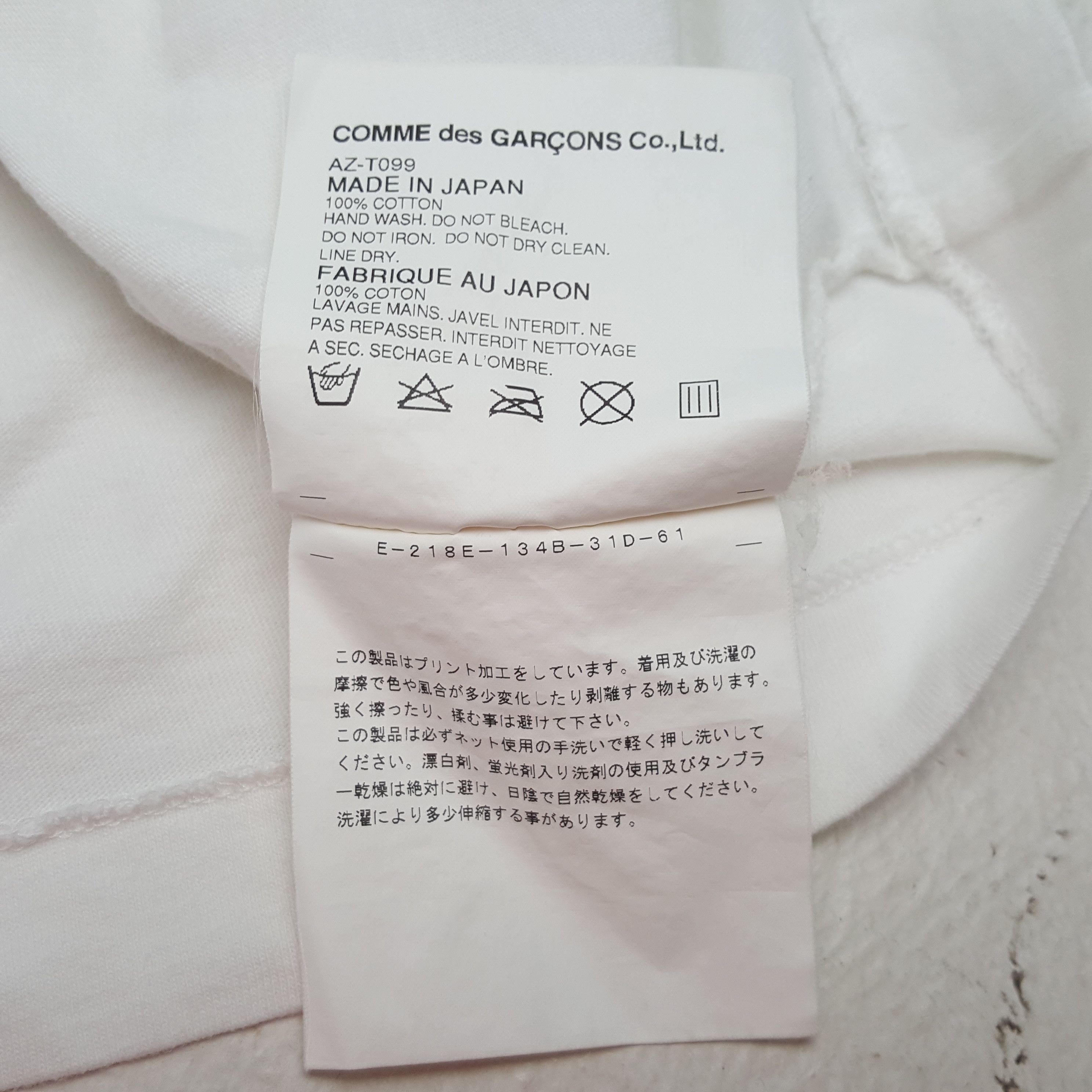 Comme des Garcons Vintage Play Comme des Garçons Japanese Brand T-shirt RR30 Size US S / EU 44-46 / 1 - 9 Thumbnail