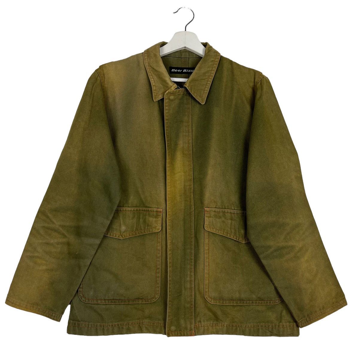 Drink Beer Save Water × Japanese Brand 🔥 BEER BLASRS BROKEN DYED CHORE JACKET Size US L / EU 52-54 / 3 - 4 Thumbnail