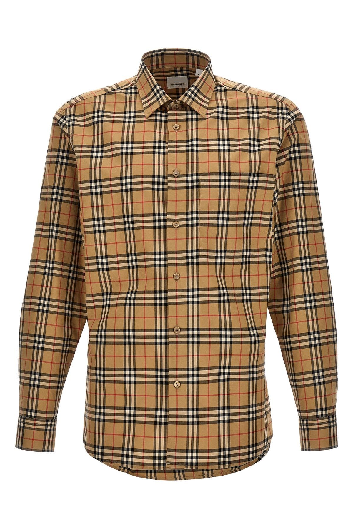 image of Burberry 'simson' Shirt in Beige, Men's (Size Medium)
