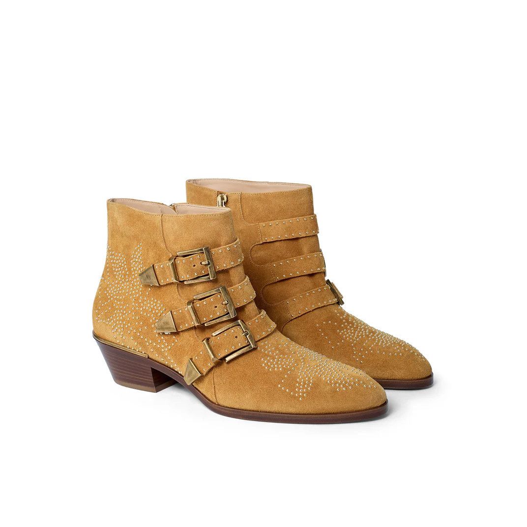 Chloe CHLOE Susanna Sunny Brown Suede Ankle Boots New & Authentic Size US 7 / IT 37 - 2 Thumbnail