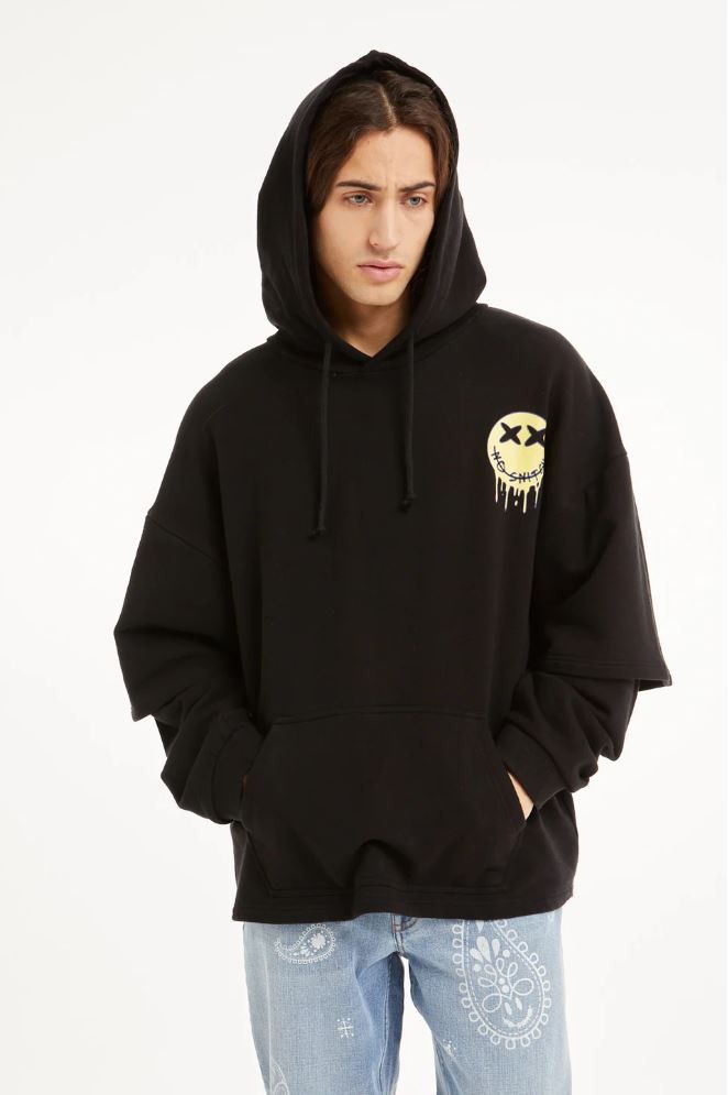 Eleven Paris 'LOBELIA' Graphic Oversize Hoodie Hooded Sweatshirt - Unisex Size US S / EU 44-46 / 1 - 9 Thumbnail