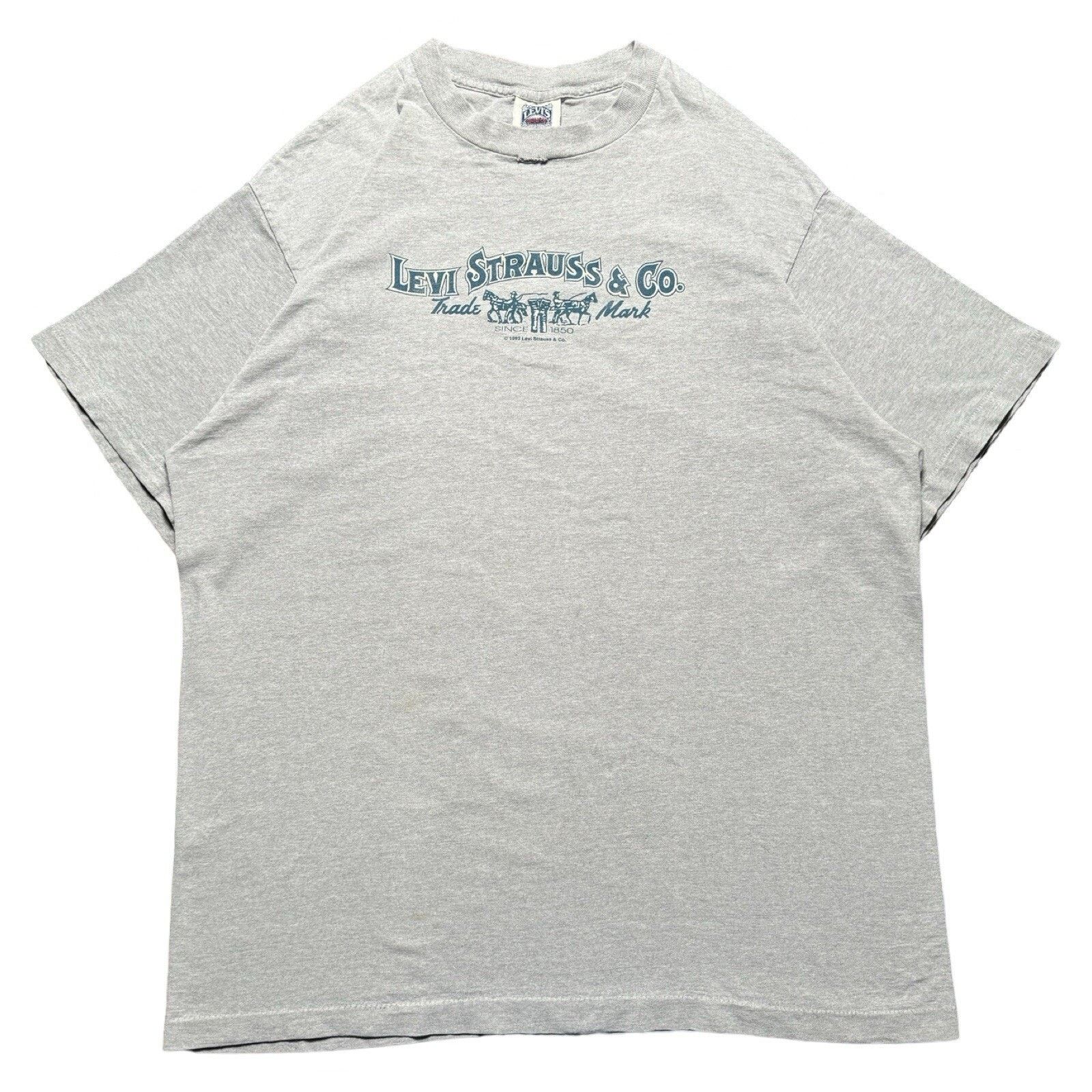 Levi's Vintage Levi's Levi Strauss 1993 Graphic T Shirt Grey USA XL Size US XL / EU 56 / 4 - 1 Thumbnail
