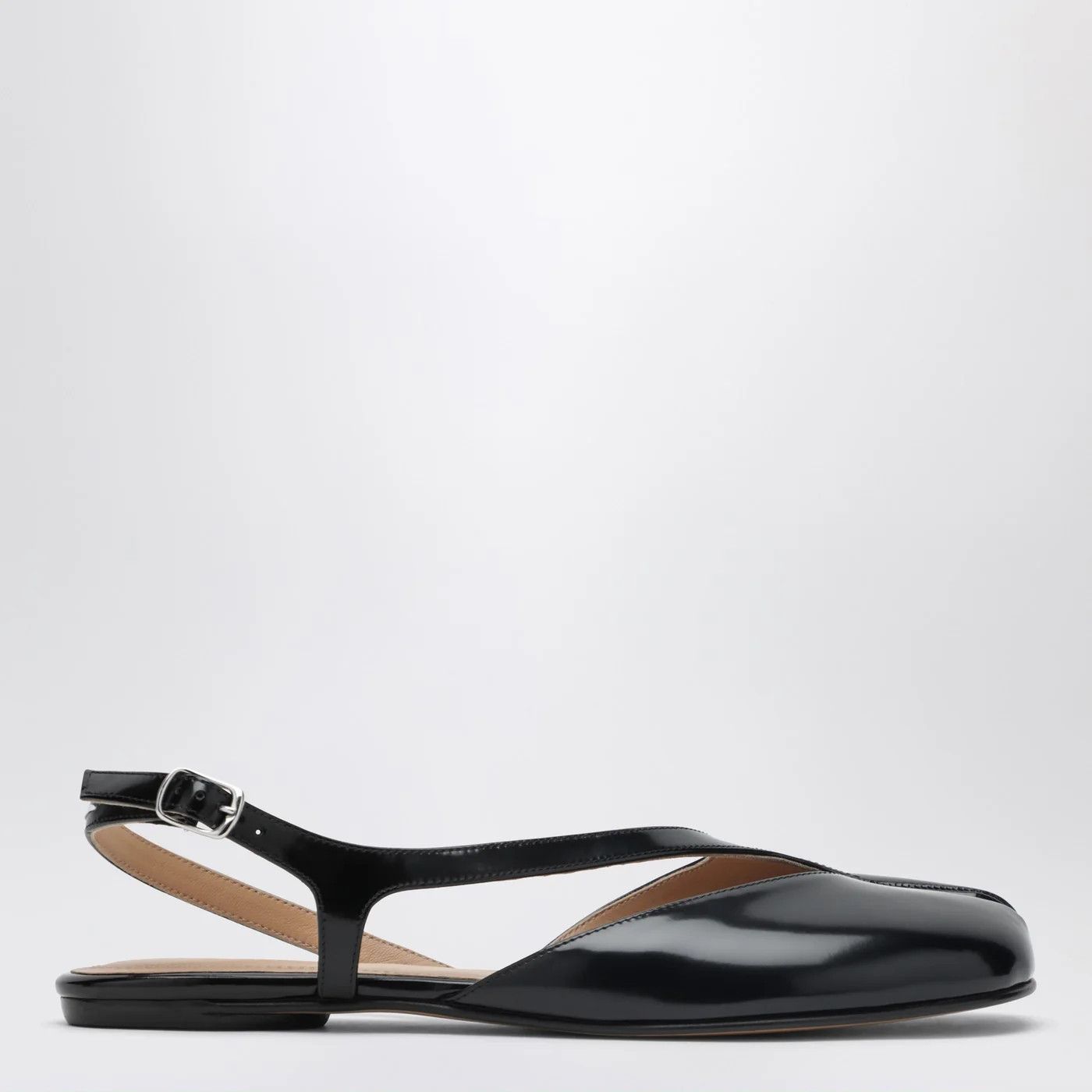 Maison Margiela o1d2blof0426 Leather Tabi Slingback Sandals in Black Size US 11 / IT 41 - 1 Thumbnail