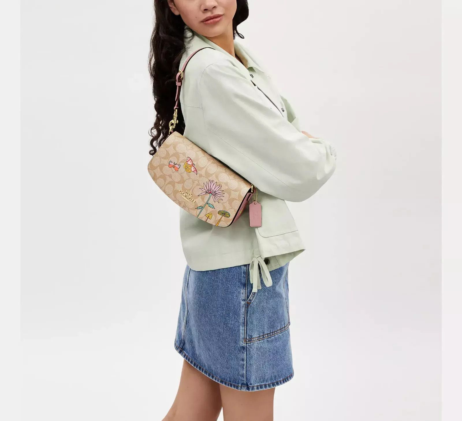 Coach Observed By Us Andrea Shoulder Bag In Signature Canvas Size ONE SIZE - 8 Thumbnail