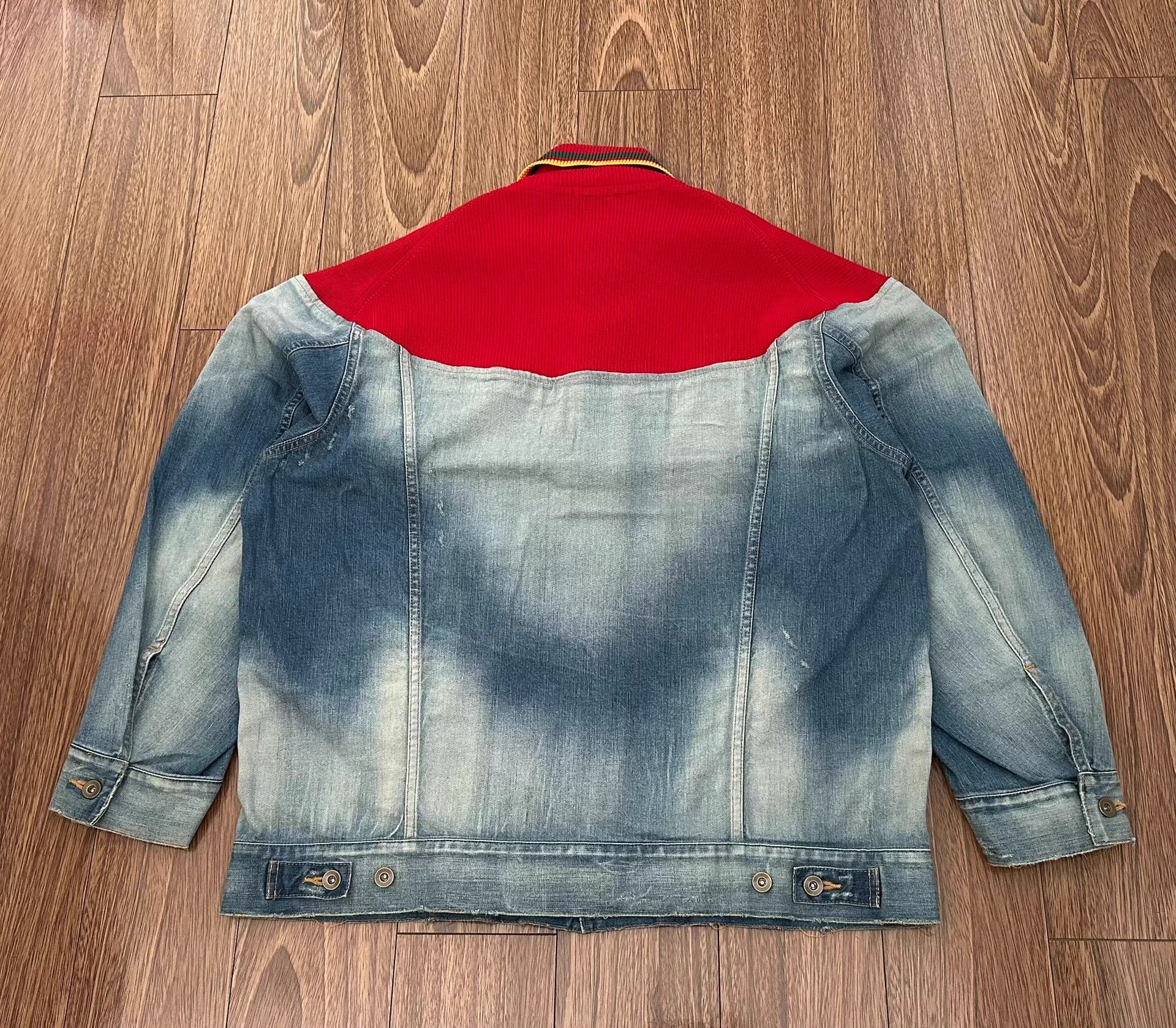 Kolor KOLOR BEACON PATCHWORK KNIT DENIM JACKET 22SS 3 Size US L / EU 52-54 / 3 - 2 Thumbnail