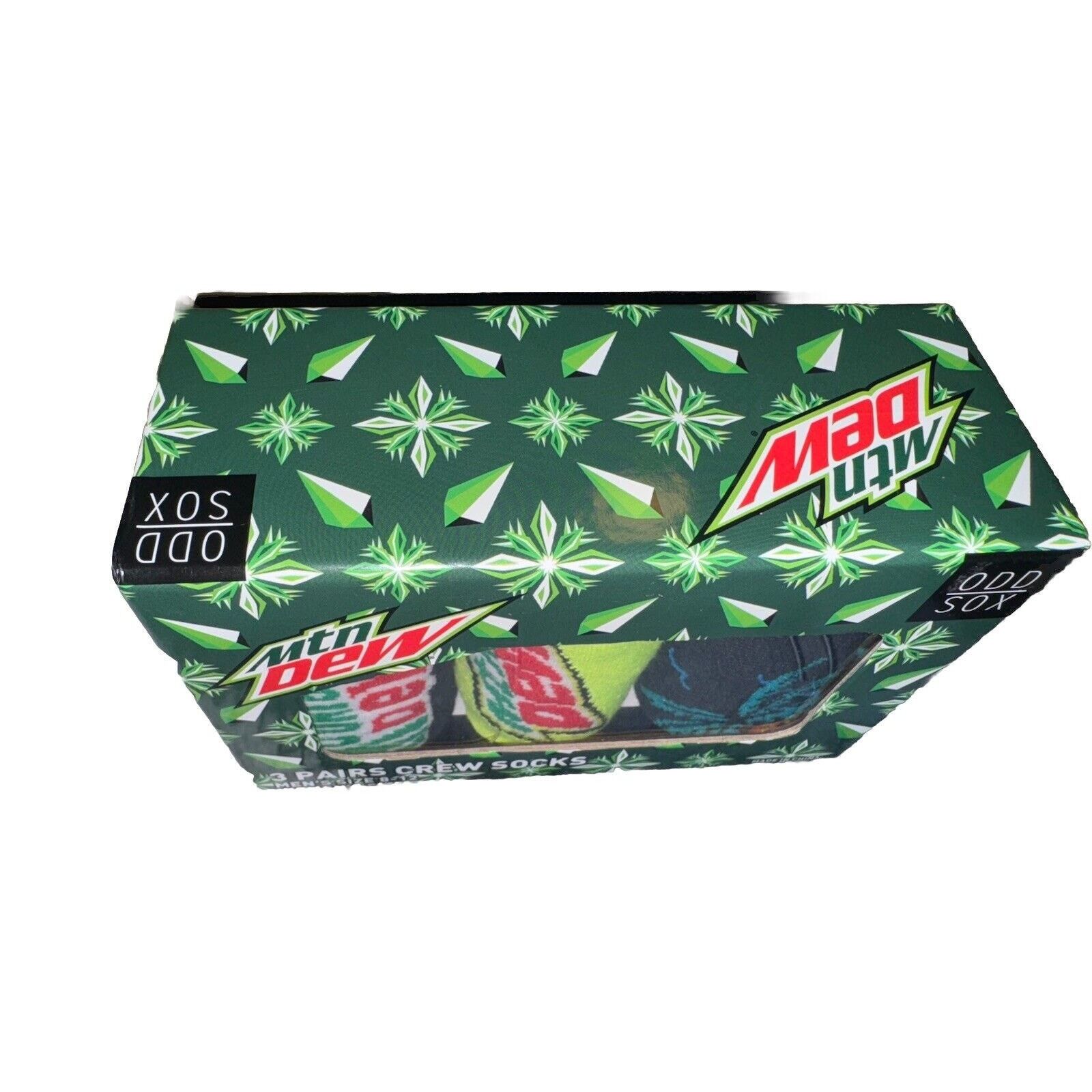 The Unbranded Brand Mountain Dew Odd Sox 3 Pack Crew Socks Men’s 8-12/Women 9-14 Size ONE SIZE - 4 Thumbnail