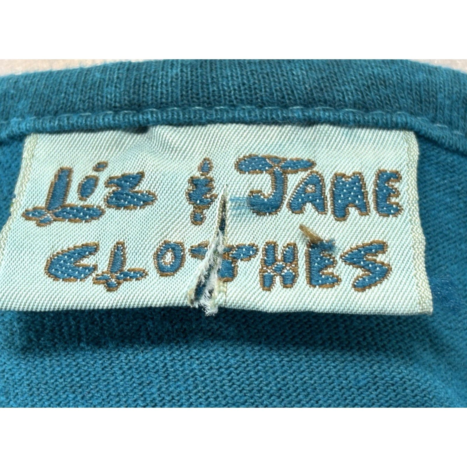 Vintage VINTAGE Liz & Jane T-Shirt S/M Teal Oversized Casual Short Sleeve Made in USA Size S / US 4 / IT 40 - 6 Thumbnail