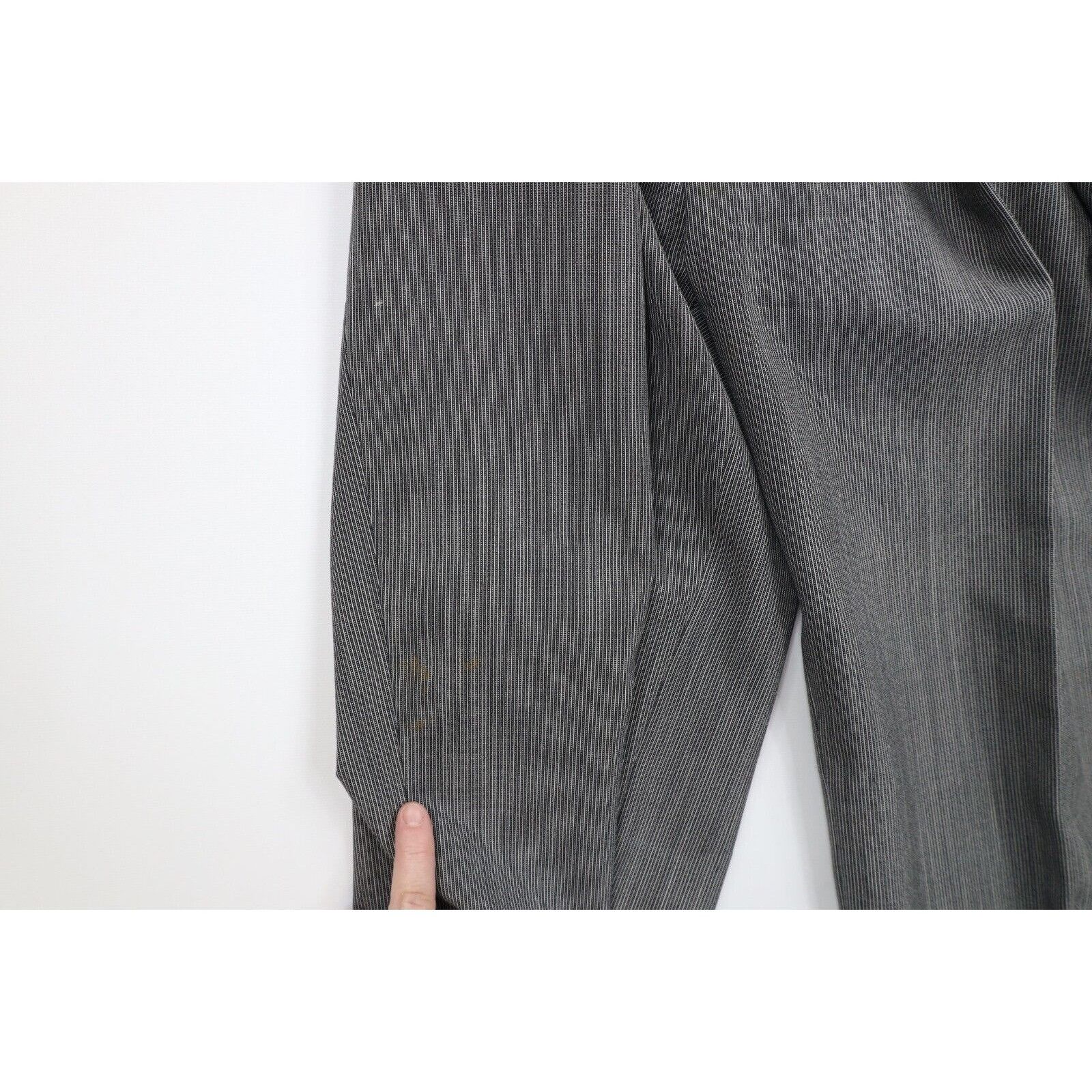 Hugo Boss × Vintage Vintage 90s Hugo Boss 2 Piece Wool Stretch Wedding SuitSuit Size 46R - 18 Thumbnail