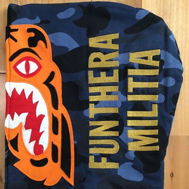 Bape × Nigo BAPE Tiger full zip hoodie Blue camo a bathing ape NIGO Size US L / EU 52-54 / 3 - 6 Thumbnail
