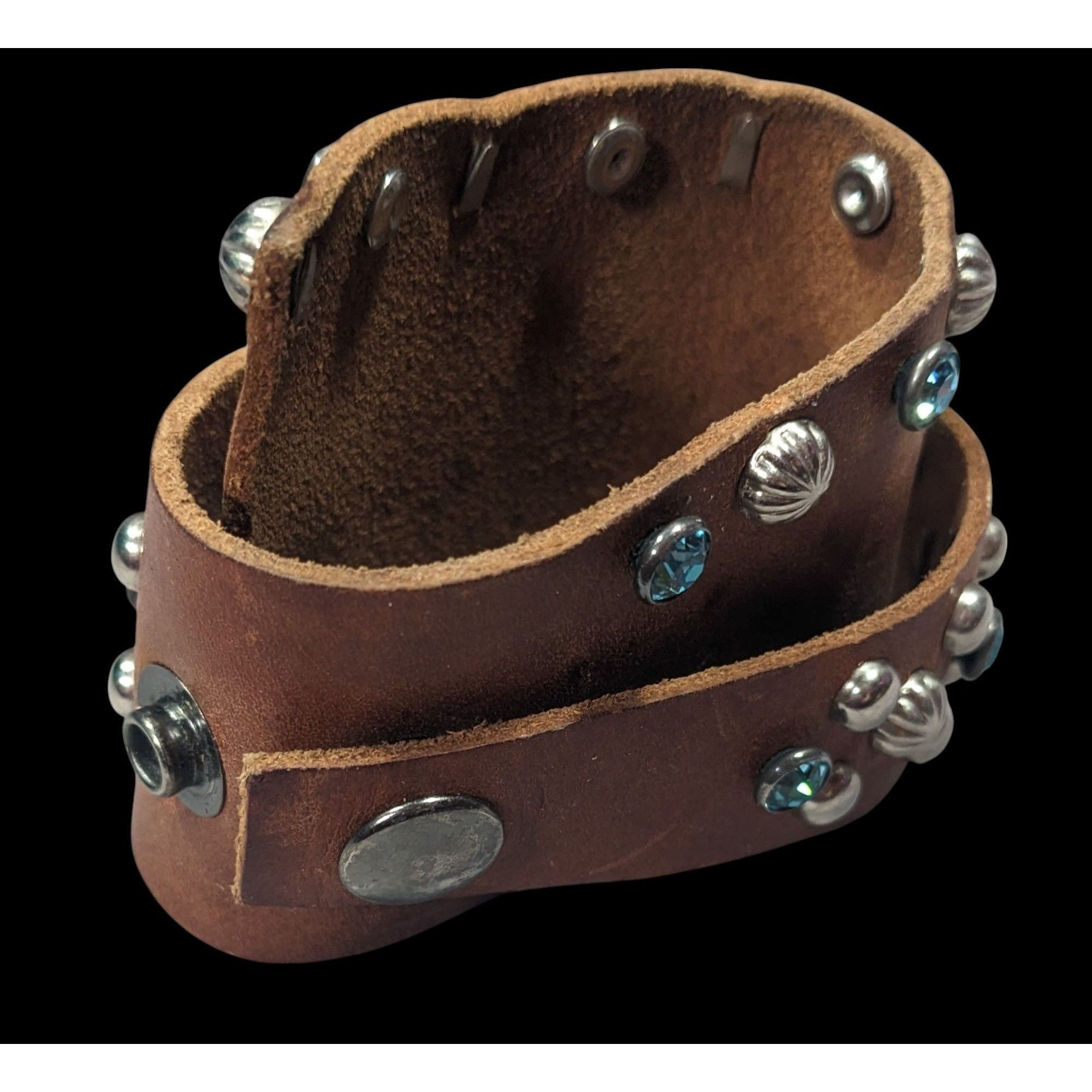 Other Handmade Western Glam Tapered Leather Wrap Bracelet With Stu Size ONE SIZE - 3 Thumbnail