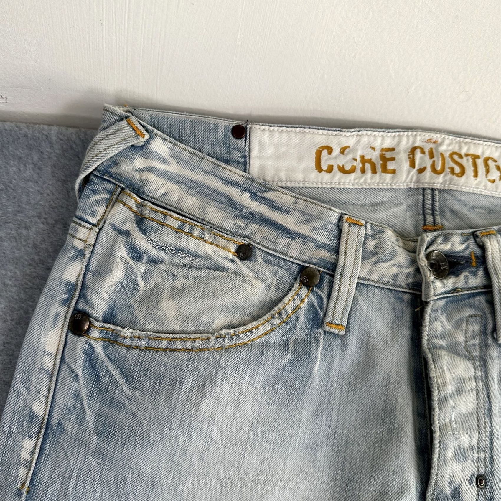 G-Star G-Star RAW Jeans Mens 32x36 Light Wash Straight Leg Core Custom Denim Distressed Jeans Size US 32 / EU 48 - 4 Thumbnail