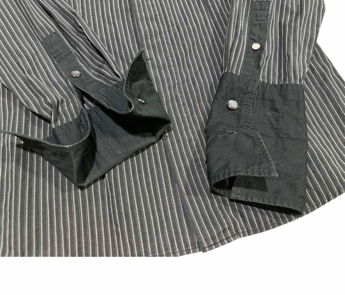 Tornado Mart 🔥Y2K Tornado Mart Striped Shirt Sharped Collar Double Cuffs Size US M / EU 48-50 / 2 - 3 Thumbnail