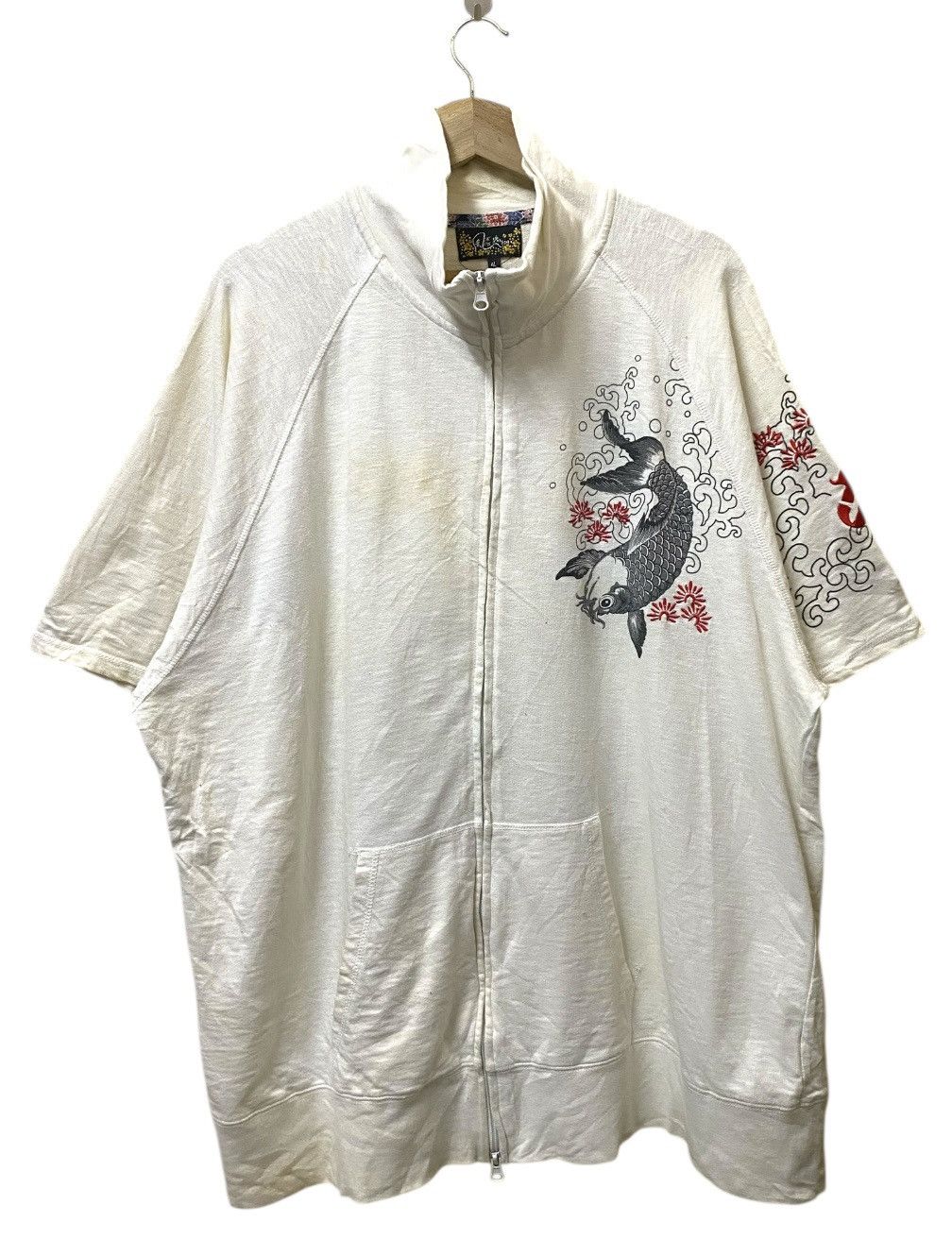 The Unbranded Brand Koi Fish Short Sleeve Zipper Size US XL / EU 56 / 4 - 1 Thumbnail