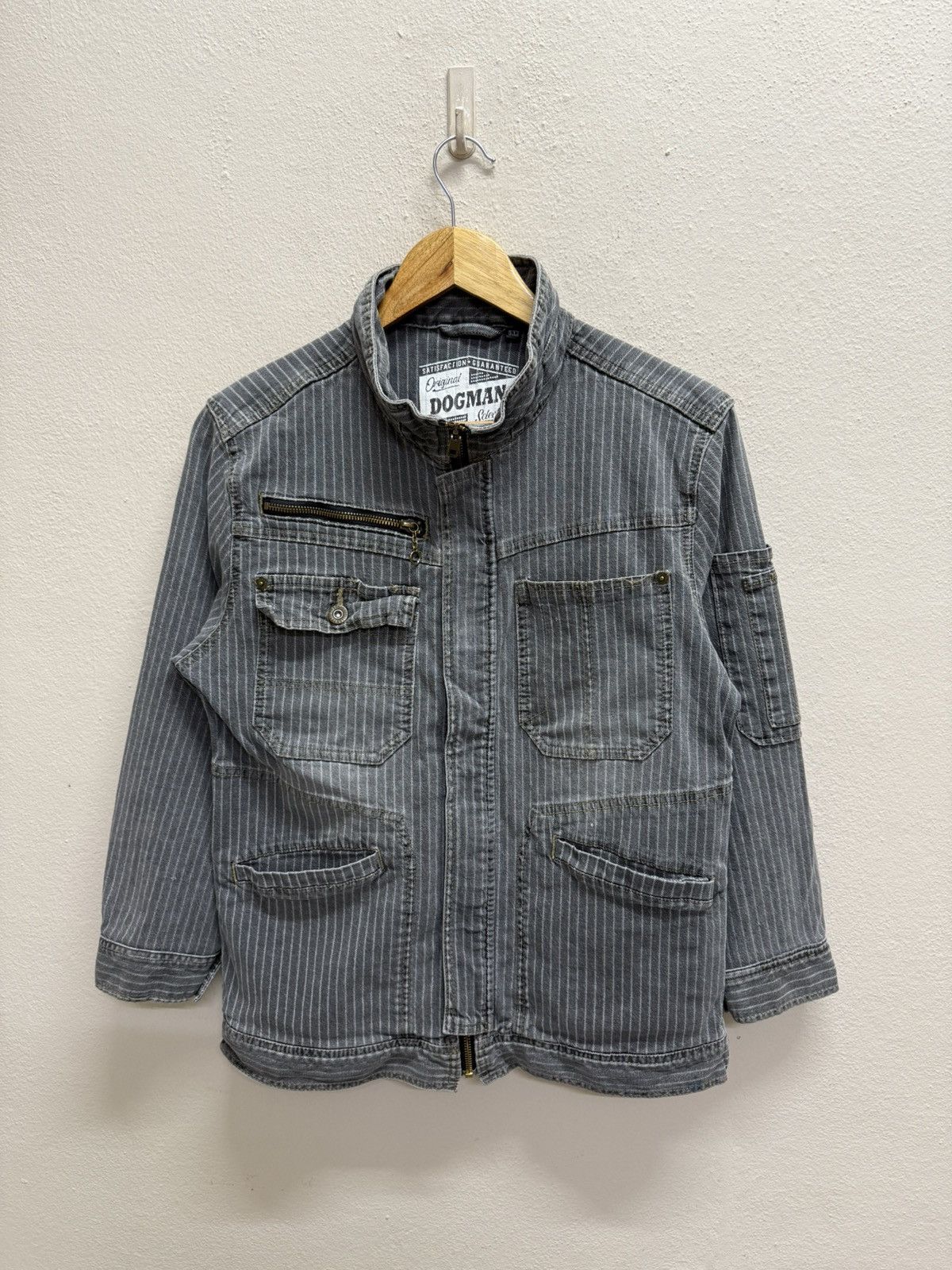 Japanese Brand Dogman Workwear Hickory Stripe Denim Jacket Size US S / EU 44-46 / 1 - 18 Thumbnail