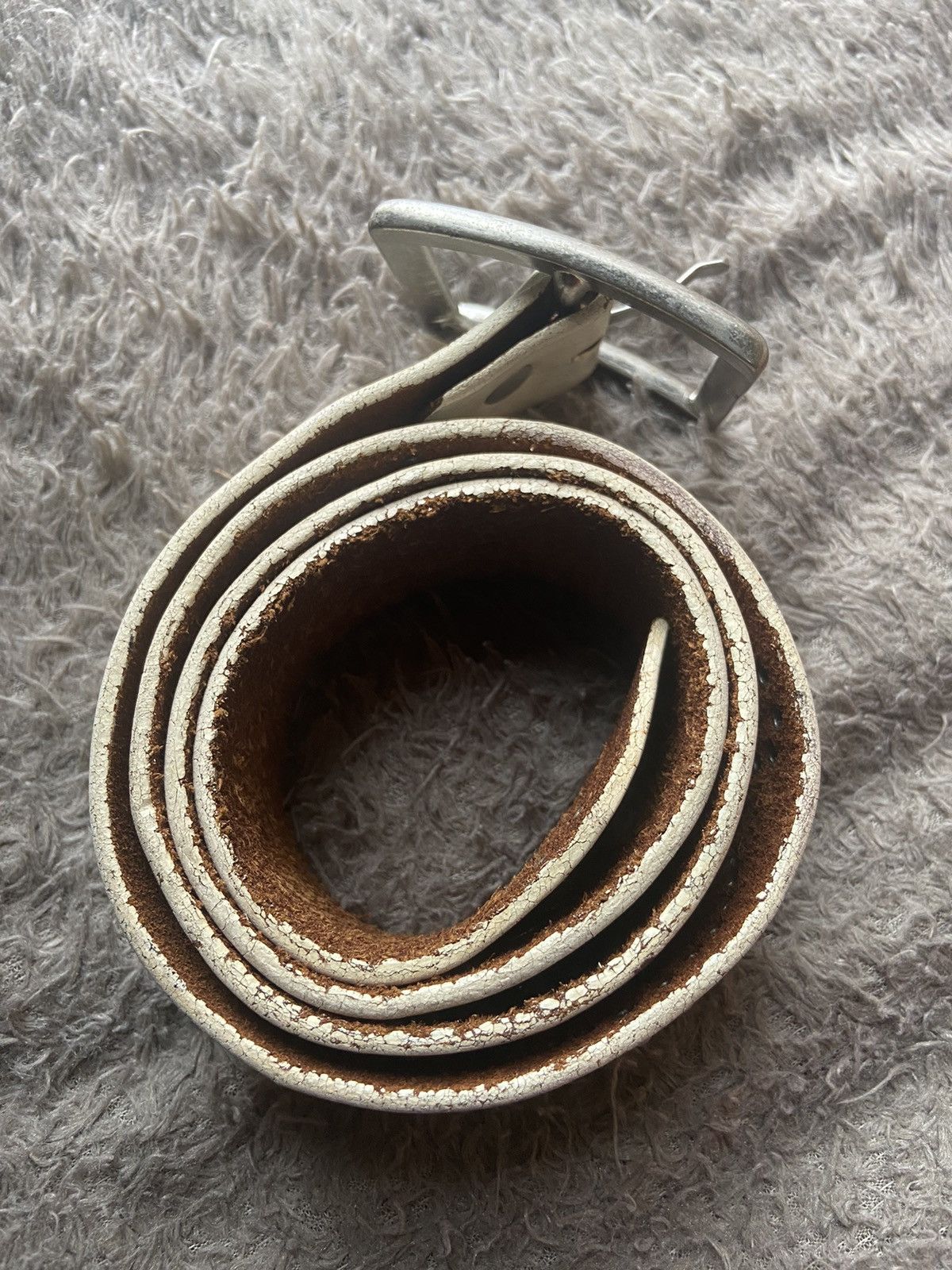 Vintage LGB punk style leather belt Size ONE SIZE - 1 Thumbnail