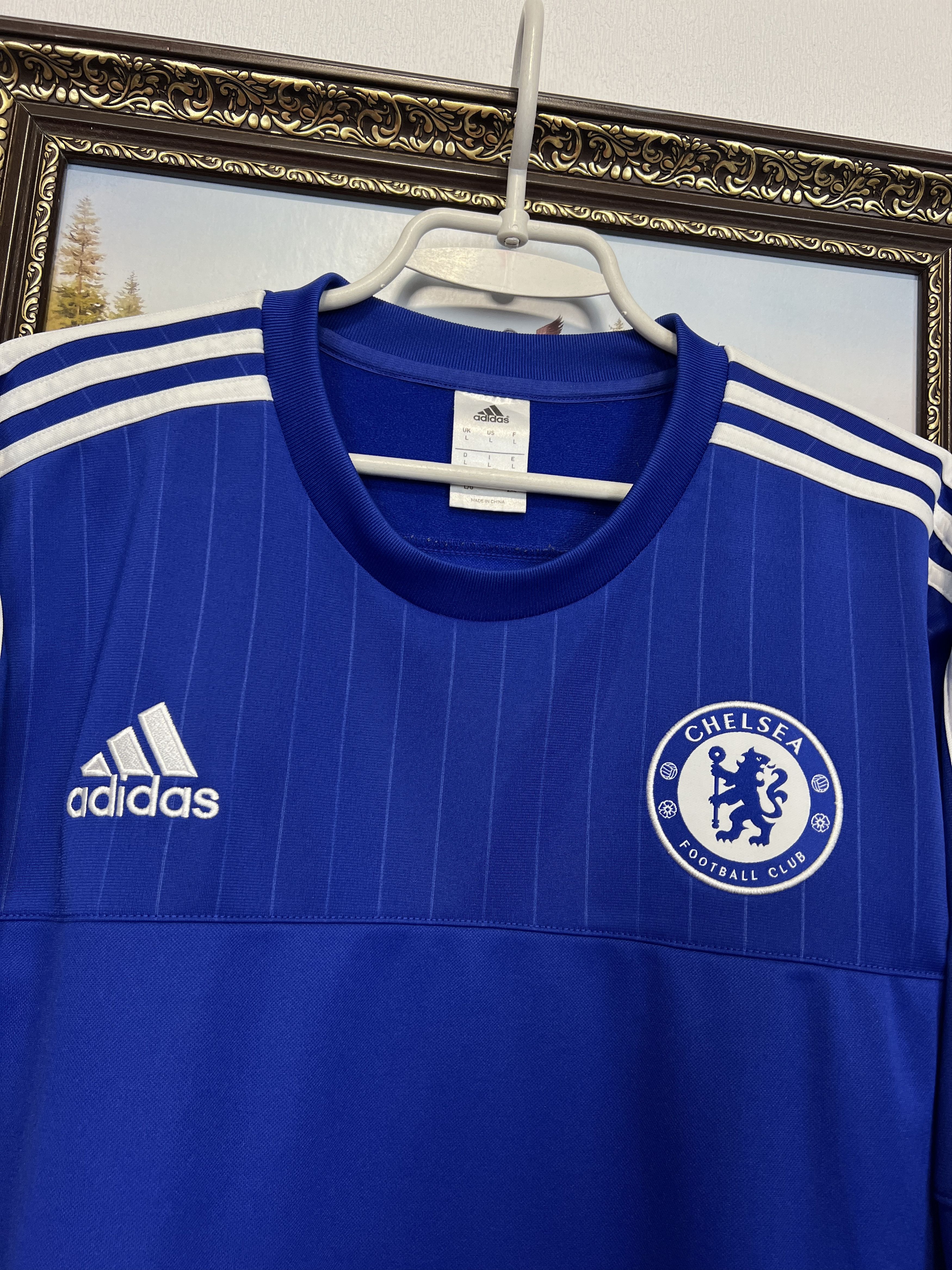 Adidas Vintage Chelsea Football Train Sweatshirt Track Top Crewneck Size US L / EU 52-54 / 3 - 3 Thumbnail