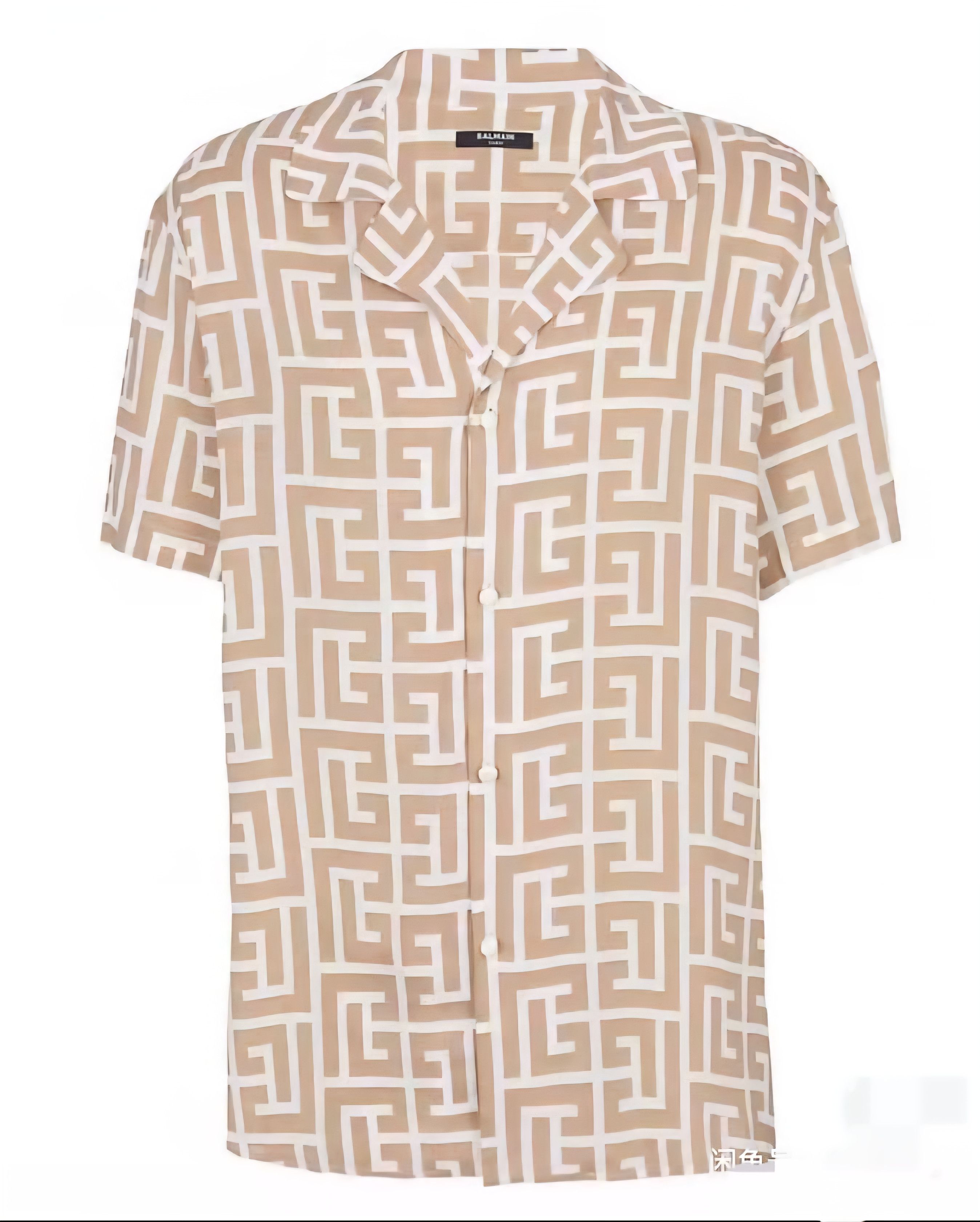 Balmain Balmain Men's Oversize Short Sleeve Shirt Size 39 Size US L / EU 52-54 / 3 - 1 Thumbnail