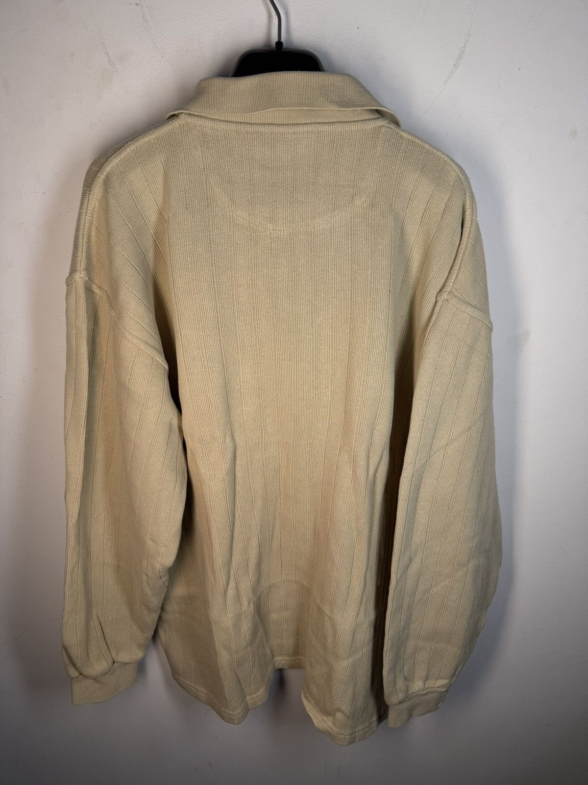 Yves Saint Laurent 90s Beige YSL Sweatshirt 1/4 Quarter Zip Sweater Rugby Shirt Size US L / EU 52-54 / 3 - 8 Thumbnail